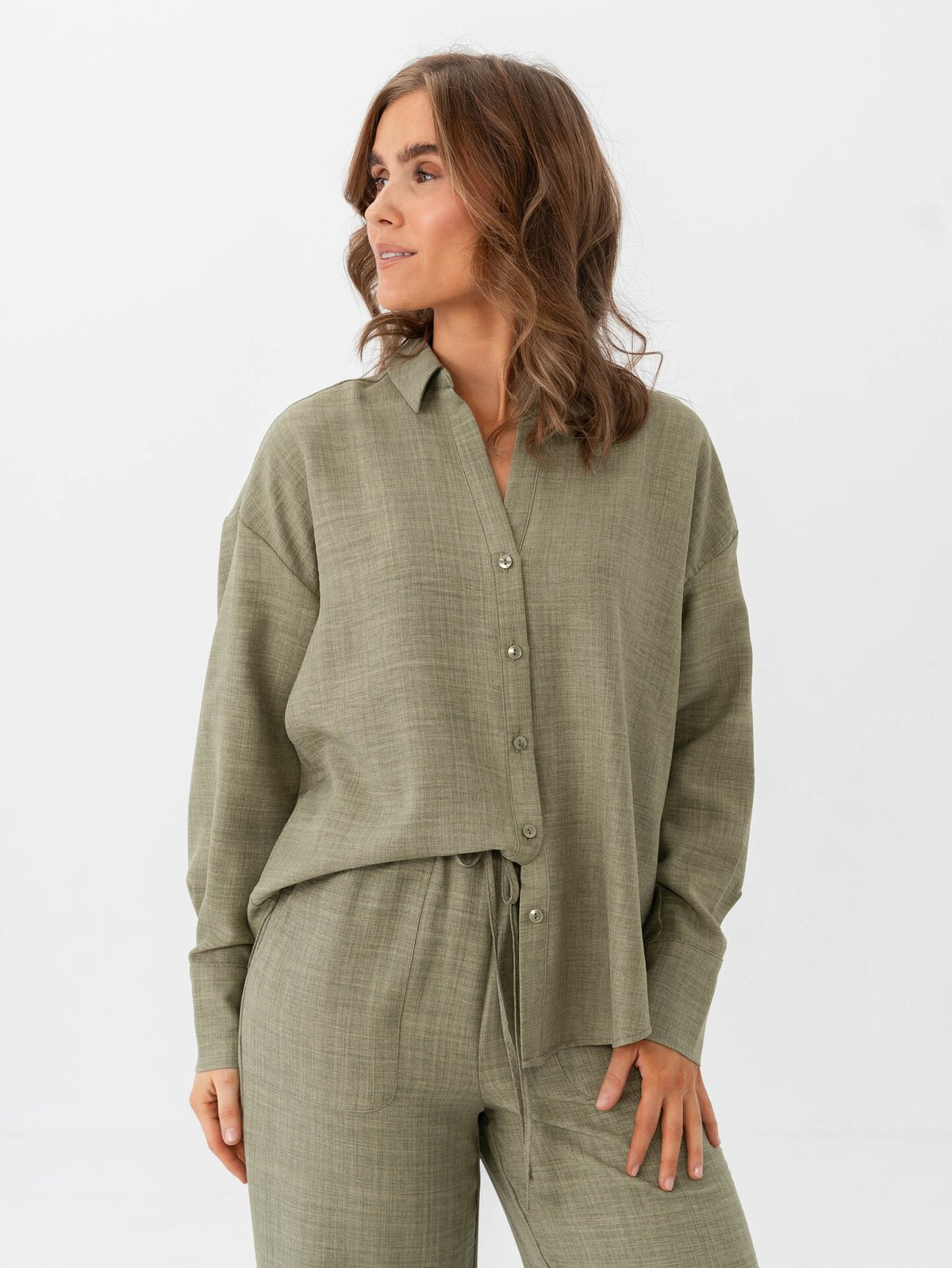 Vero Moda Melaney High Waist Loose Pant Laurel Wreath Melange