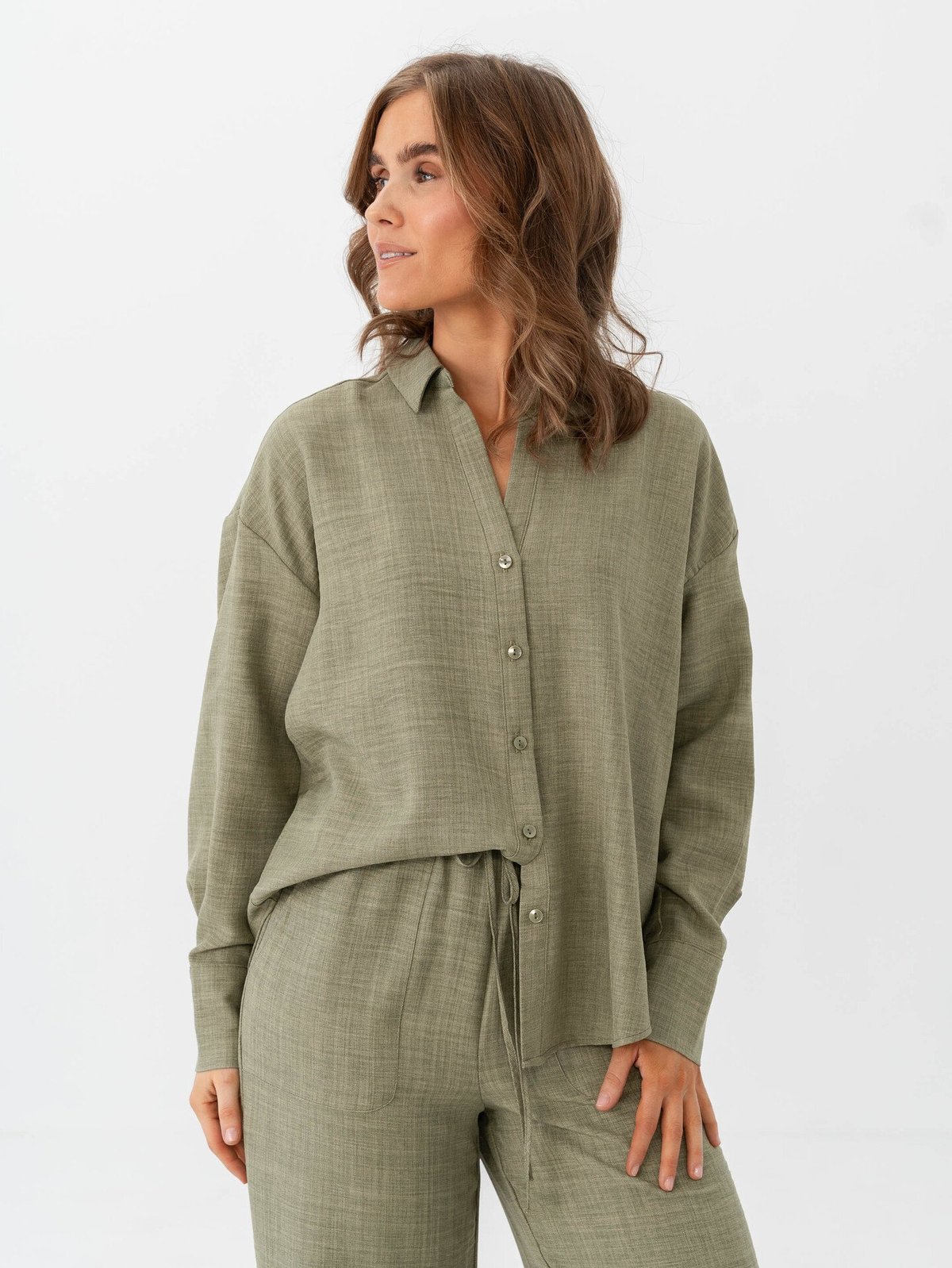 Vero Moda Melaney High Waist Loose Pant Laurel Wreath Melange