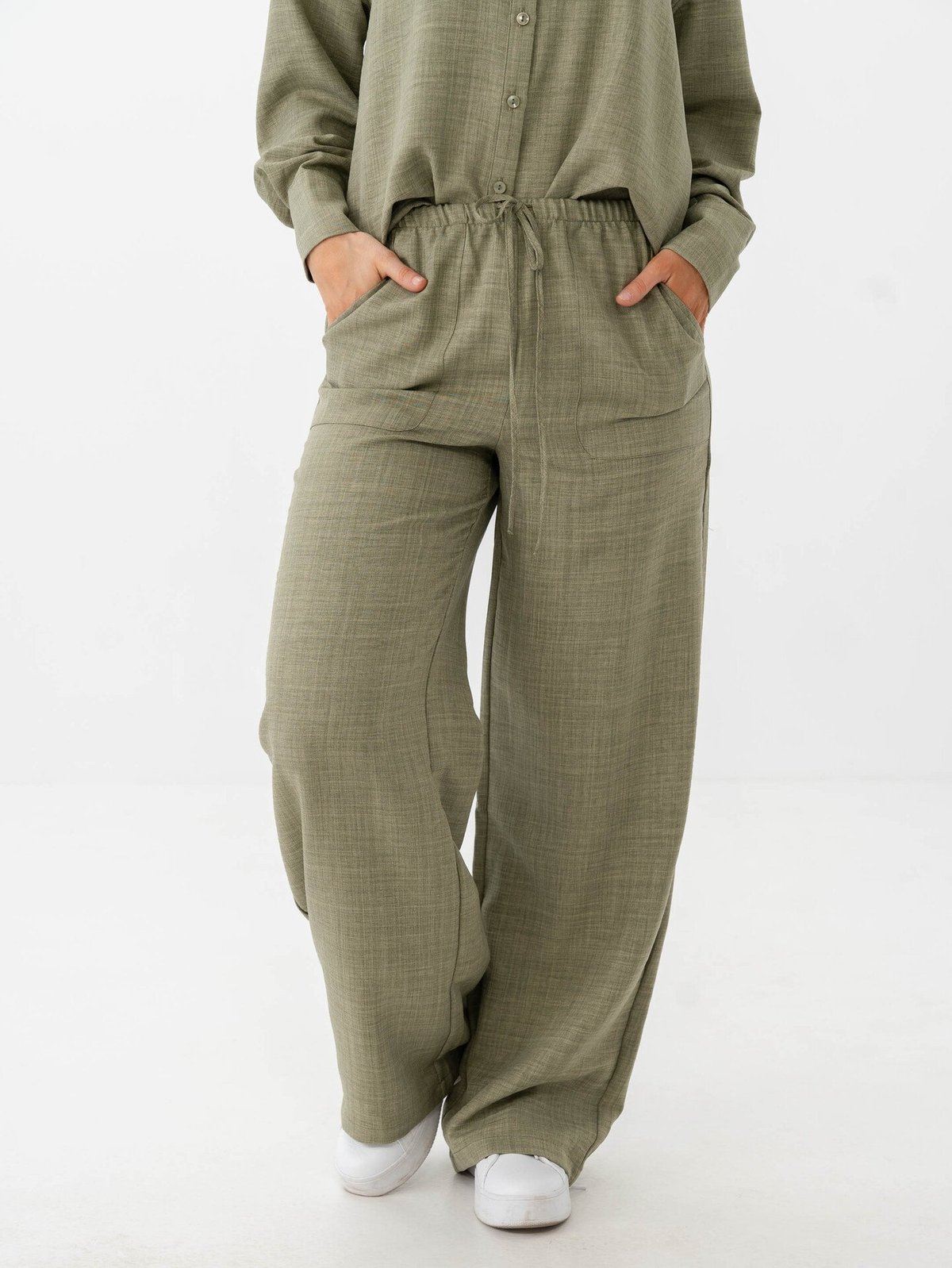 Vero Moda Melaney High Waist Loose Pant Laurel Wreath Melange