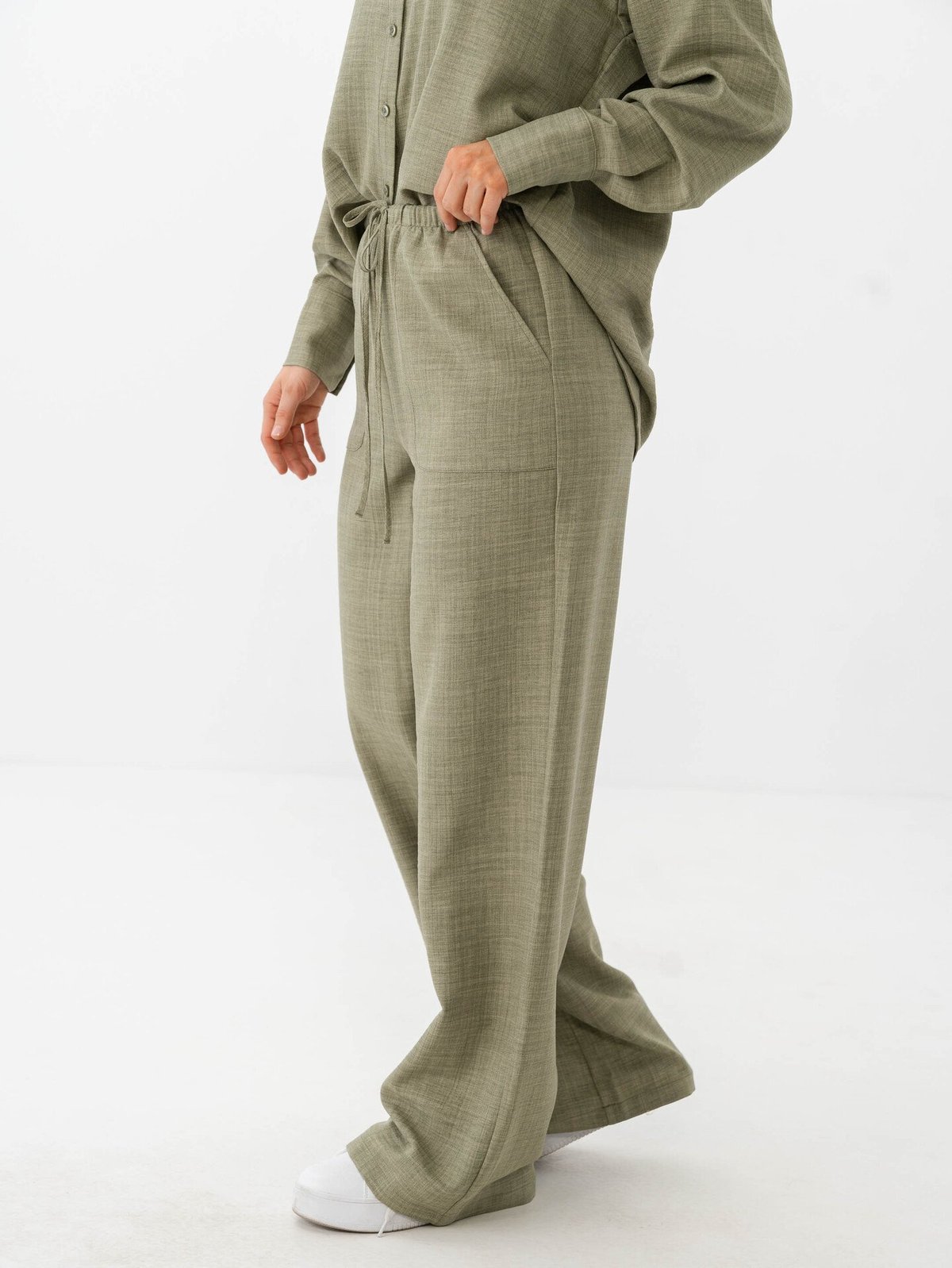 Vero Moda Melaney High Waist Loose Pant Laurel Wreath Melange