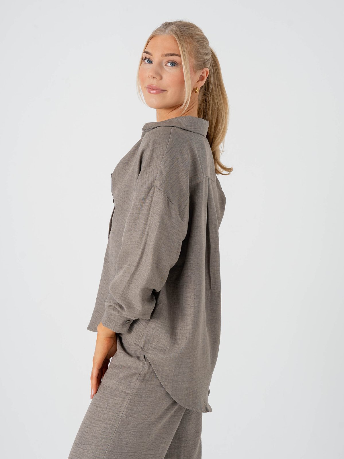 Vero Moda Melaney Queeny Long Sleeve Shirt Brindle