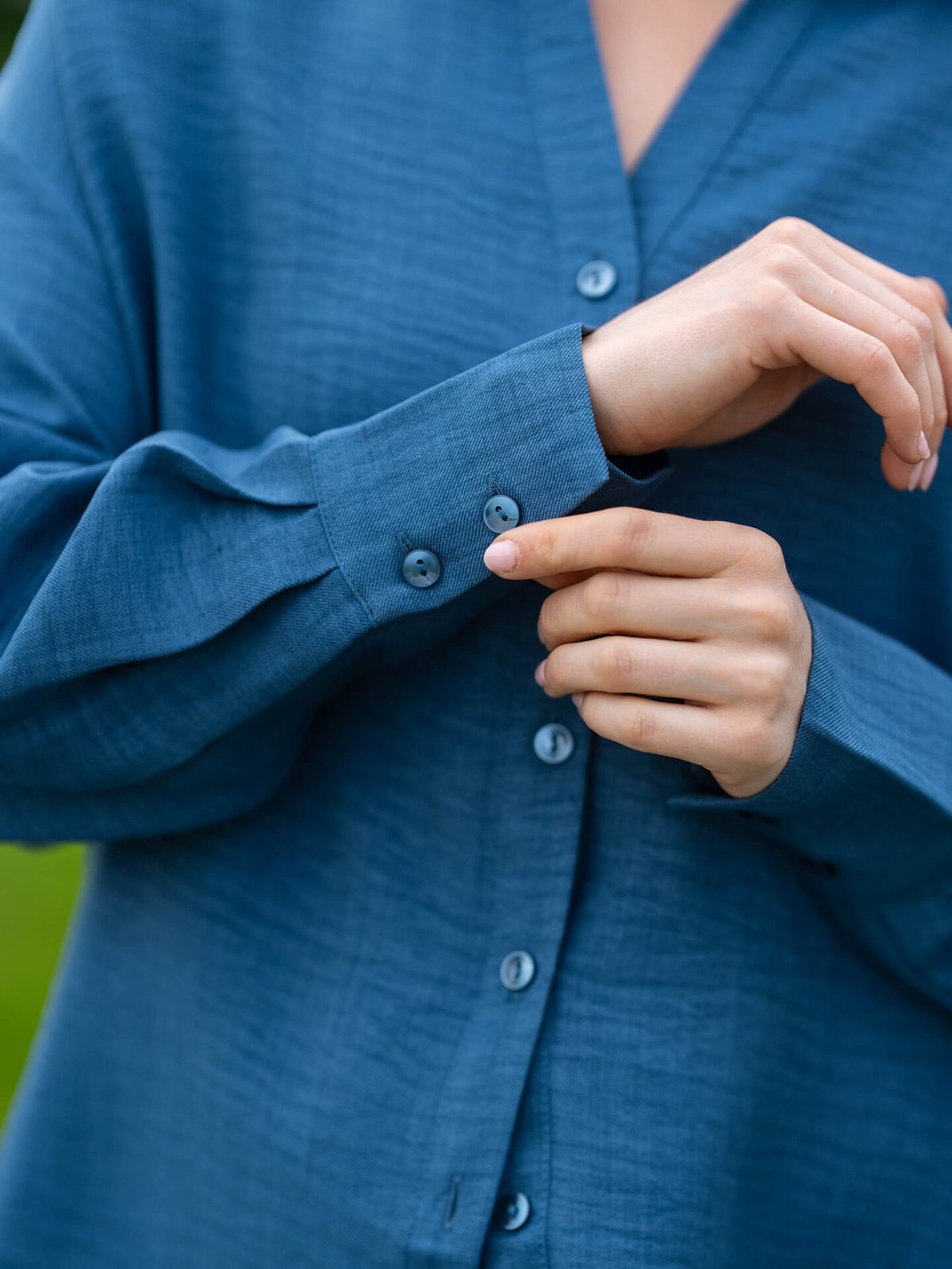 Vero Moda Melaney Queeny Long Sleeve Shirt Dark Denim Melange