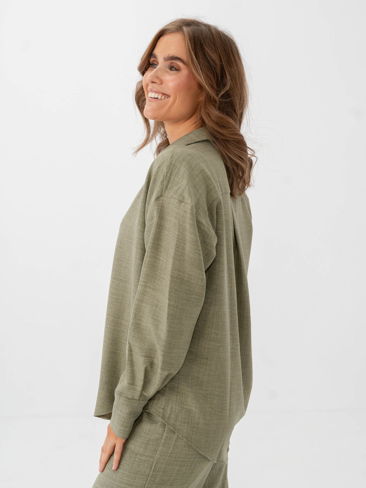 Vero Moda Melaney Queeny Long Sleeve Shirt Laurel Wreath Melange