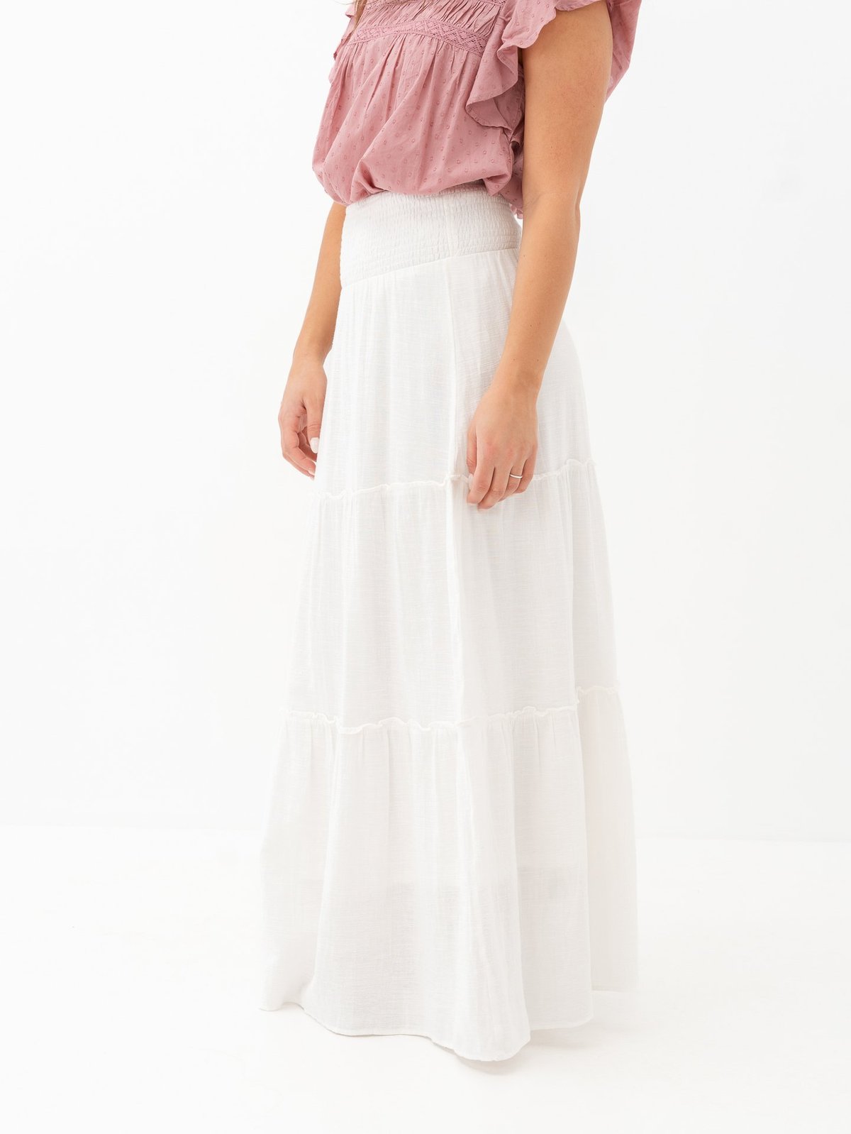 Vero Moda Aware Keeley High Waist Long Skirt Snow White