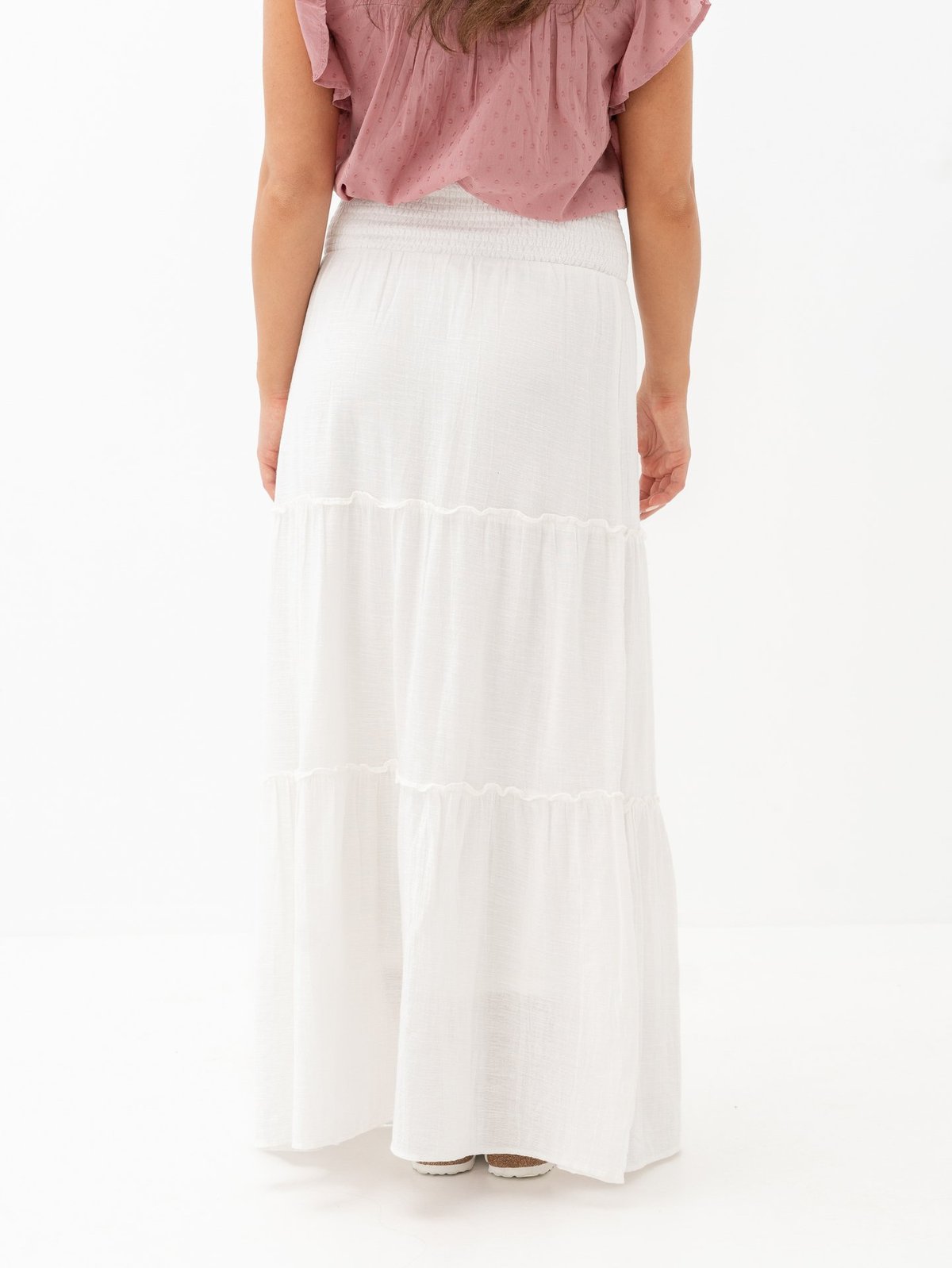 Vero Moda Aware Keeley High Waist Long Skirt Snow White