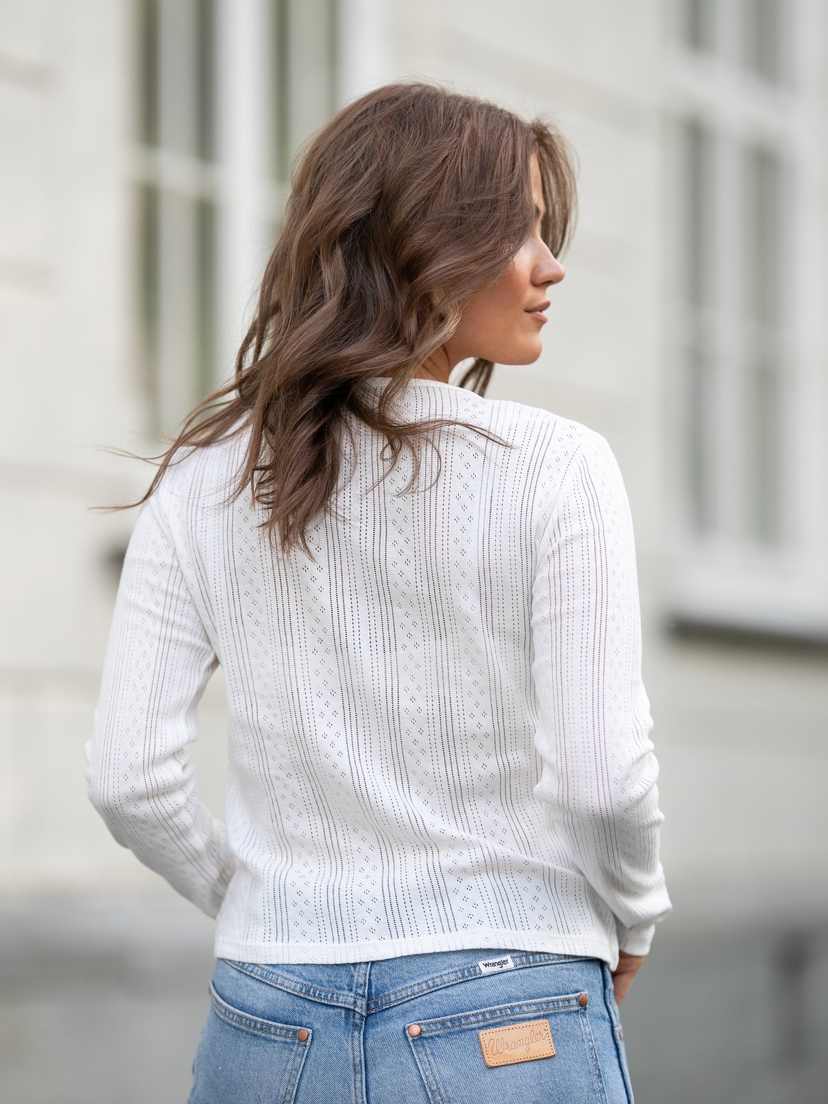 Vero Moda Lisa Long Sleeve Top Snow White