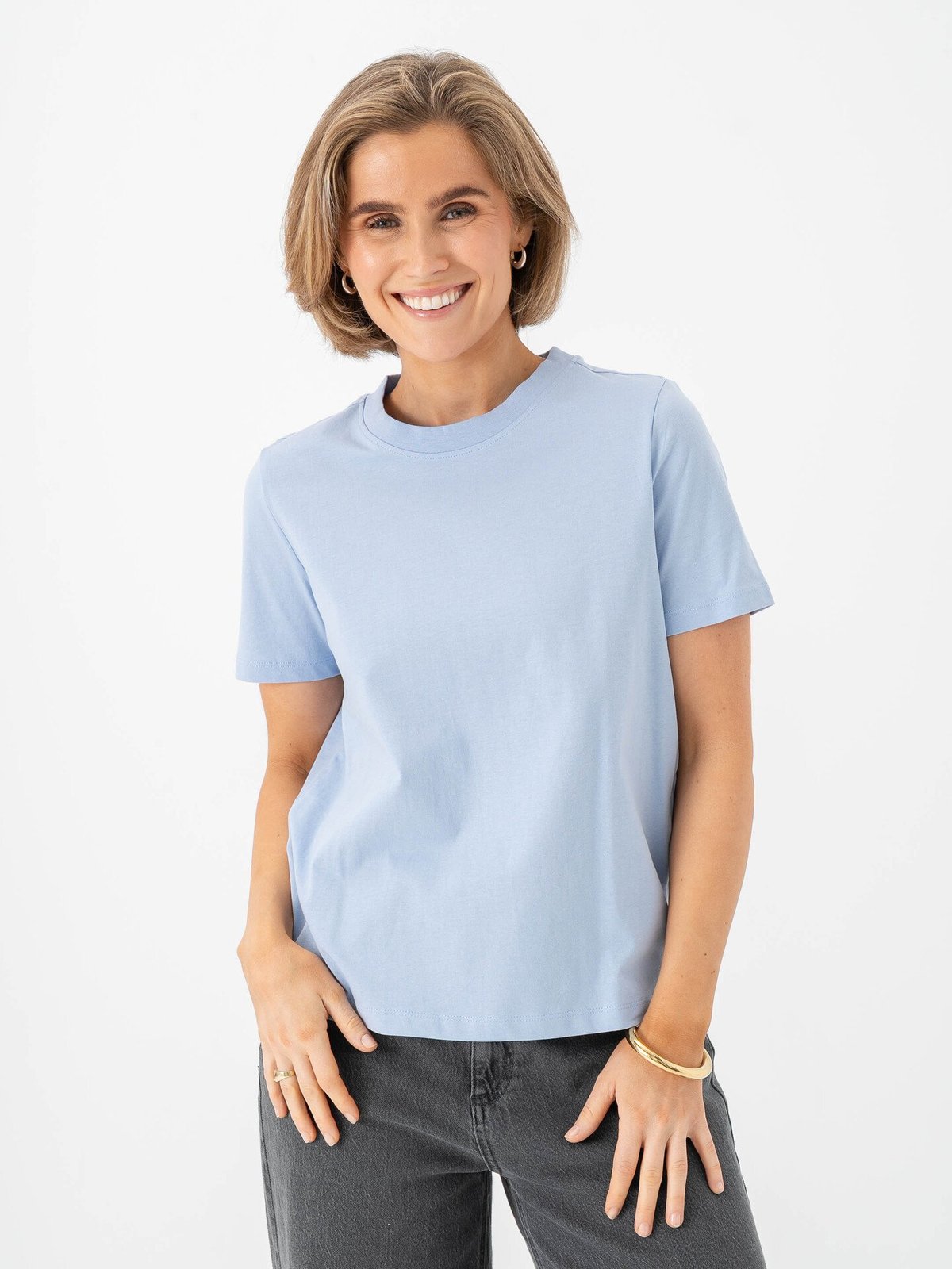 Vero Moda Paulina Short Sleeve T-Shirt Brunnera Blue