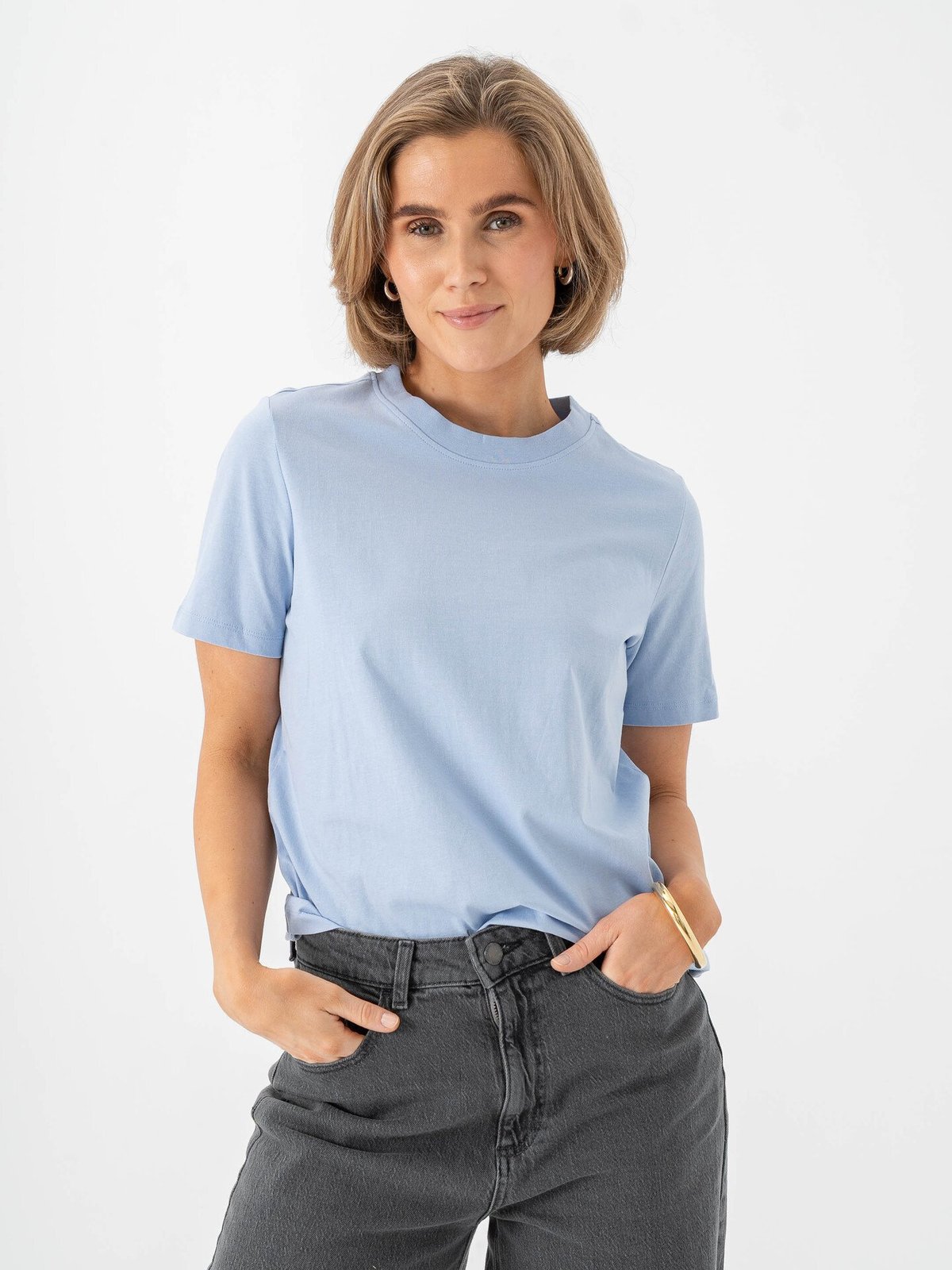 Vero Moda Paulina Short Sleeve T-Shirt Brunnera Blue
