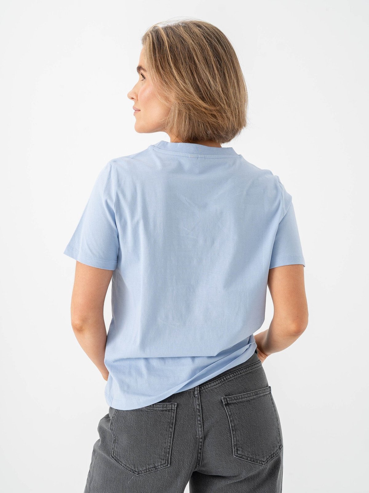 Vero Moda Paulina Short Sleeve T-Shirt Brunnera Blue