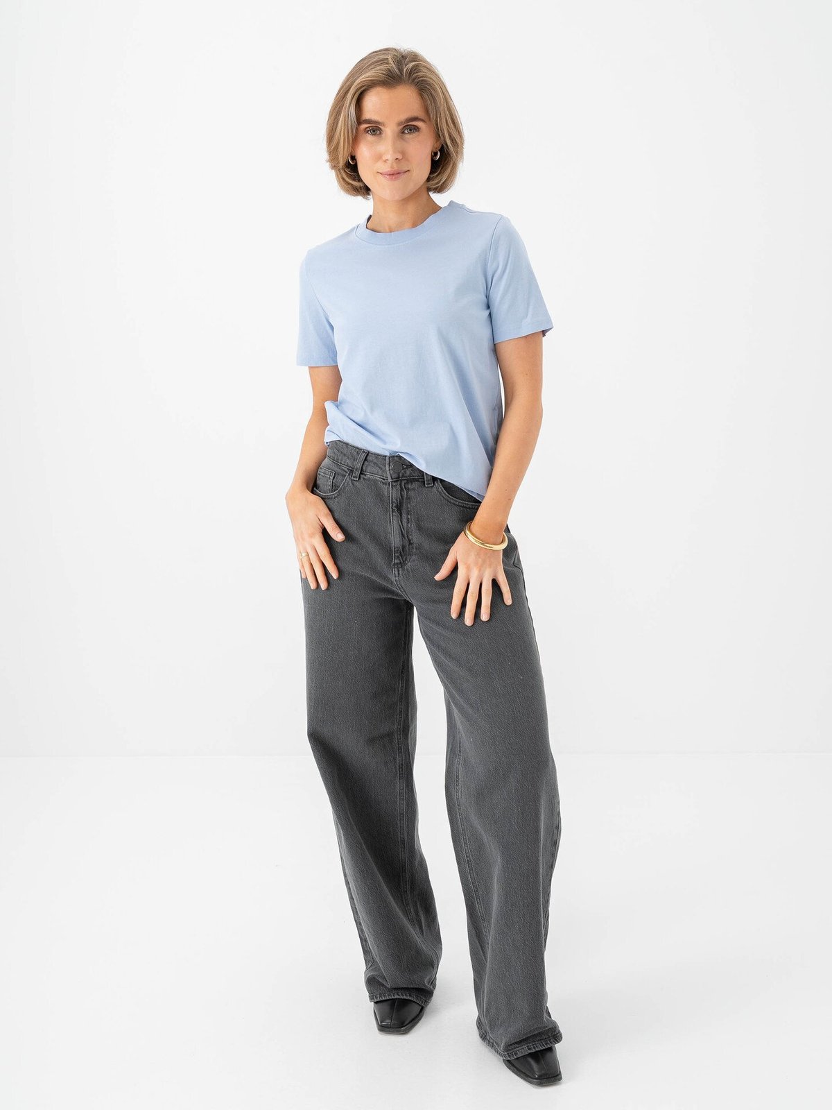 Vero Moda Paulina Short Sleeve T-Shirt Brunnera Blue