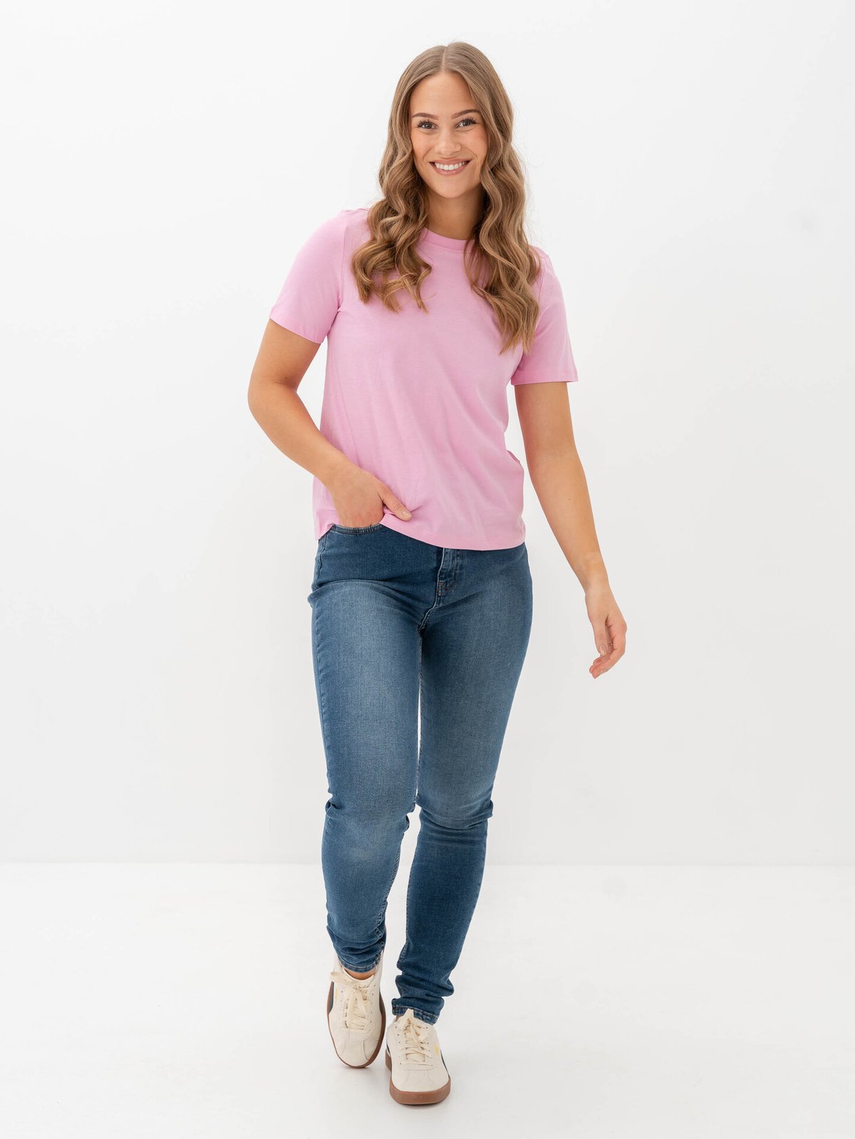 Vero Moda Paulina Short Sleeve T-Shirt Bonbon
