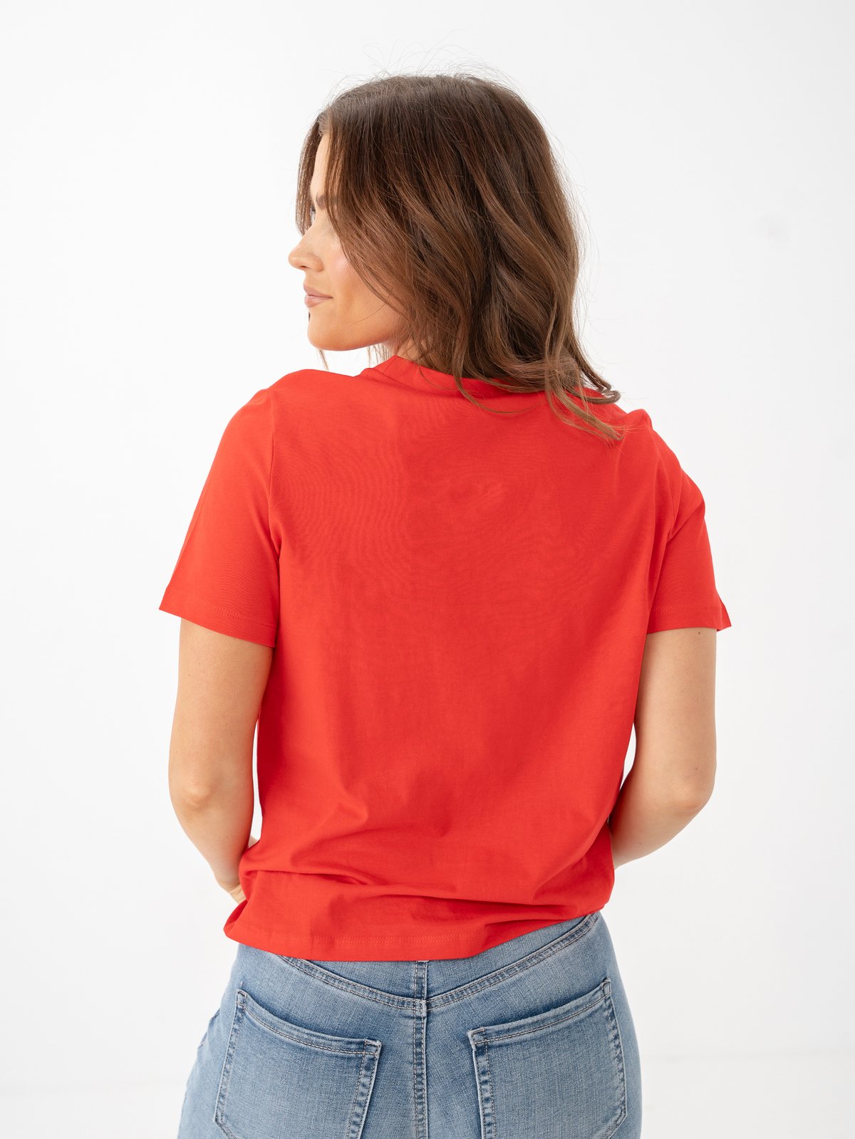 Vero Moda Paulina Short Sleeve T-Shirt High Risk Red