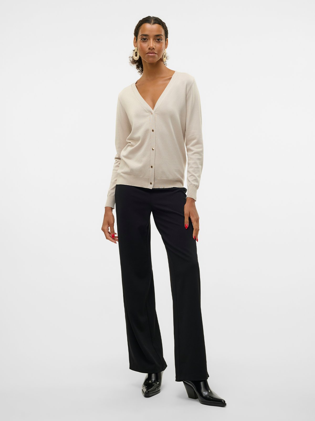 Vero Moda Berlin Zamira Midwaist Wide Pant Black