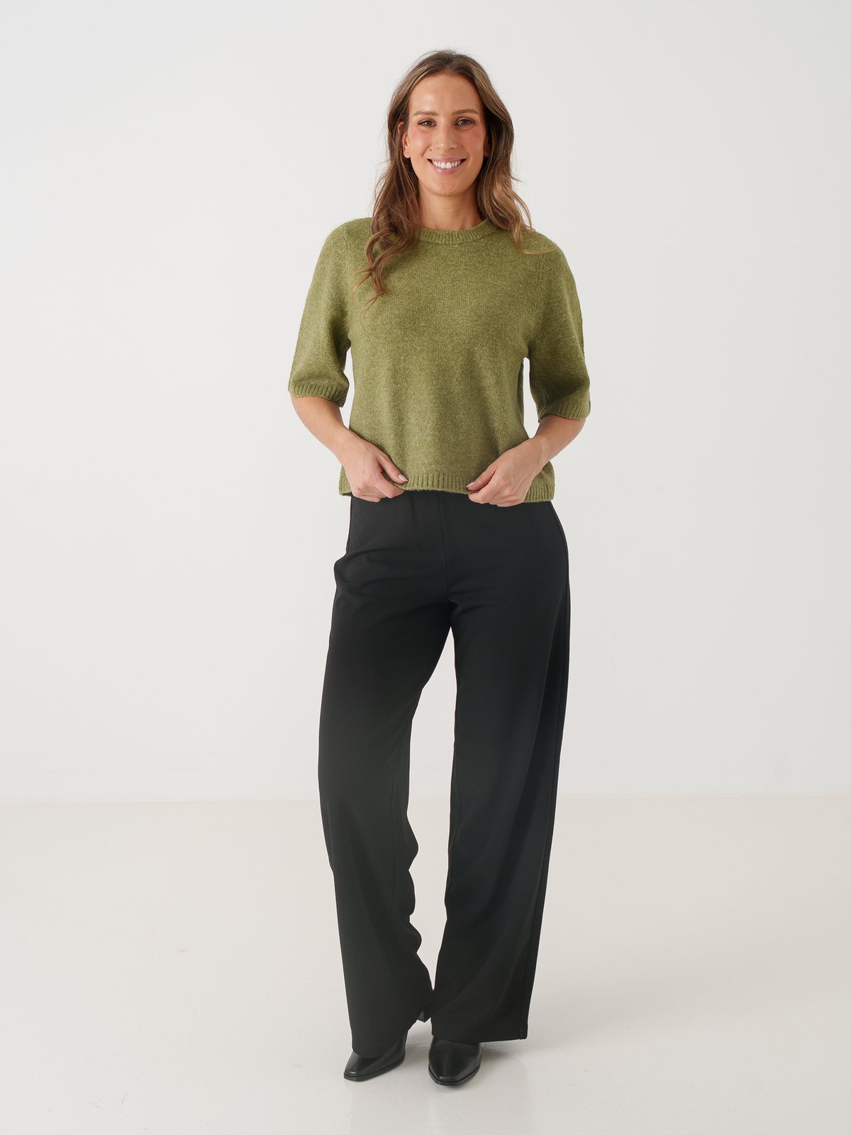 Vero Moda Berlin Zamira Midwaist Wide Pant Black