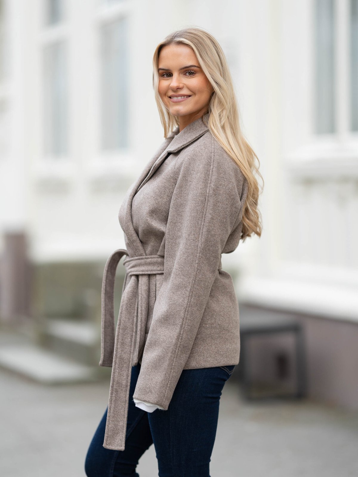 Vero Moda Fortuneaya Raglan Sleeve Jacket Chocolate Chip Melange