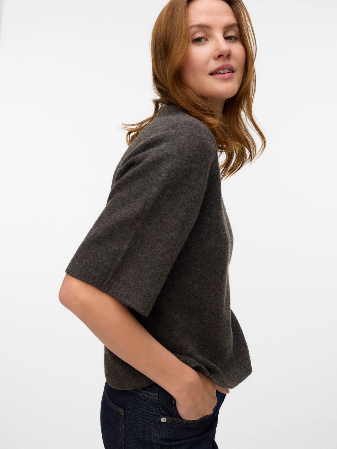 Vero Moda Boom 2/4 O-Neck Oversize Pullover Chocolate Torte
