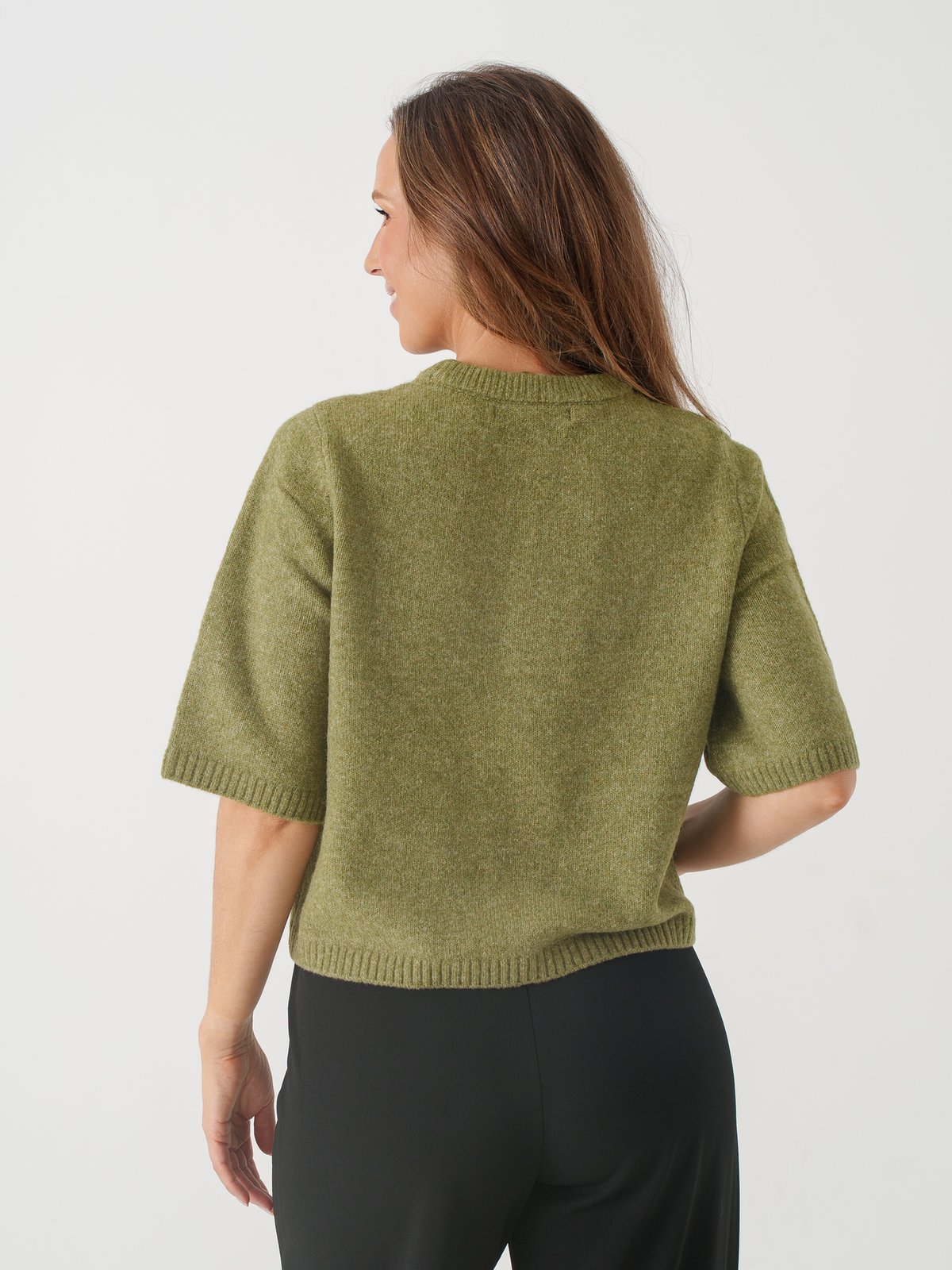Vero Moda Boom 2/4 O-Neck Oversize Pullover Sphagnum