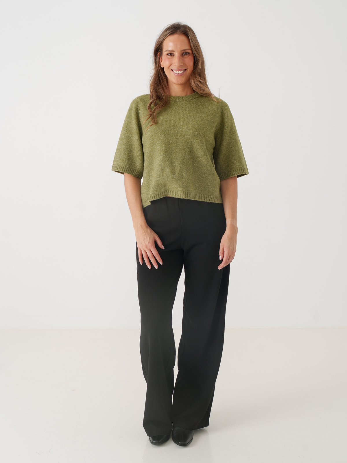 Vero Moda Boom 2/4 O-Neck Oversize Pullover Sphagnum