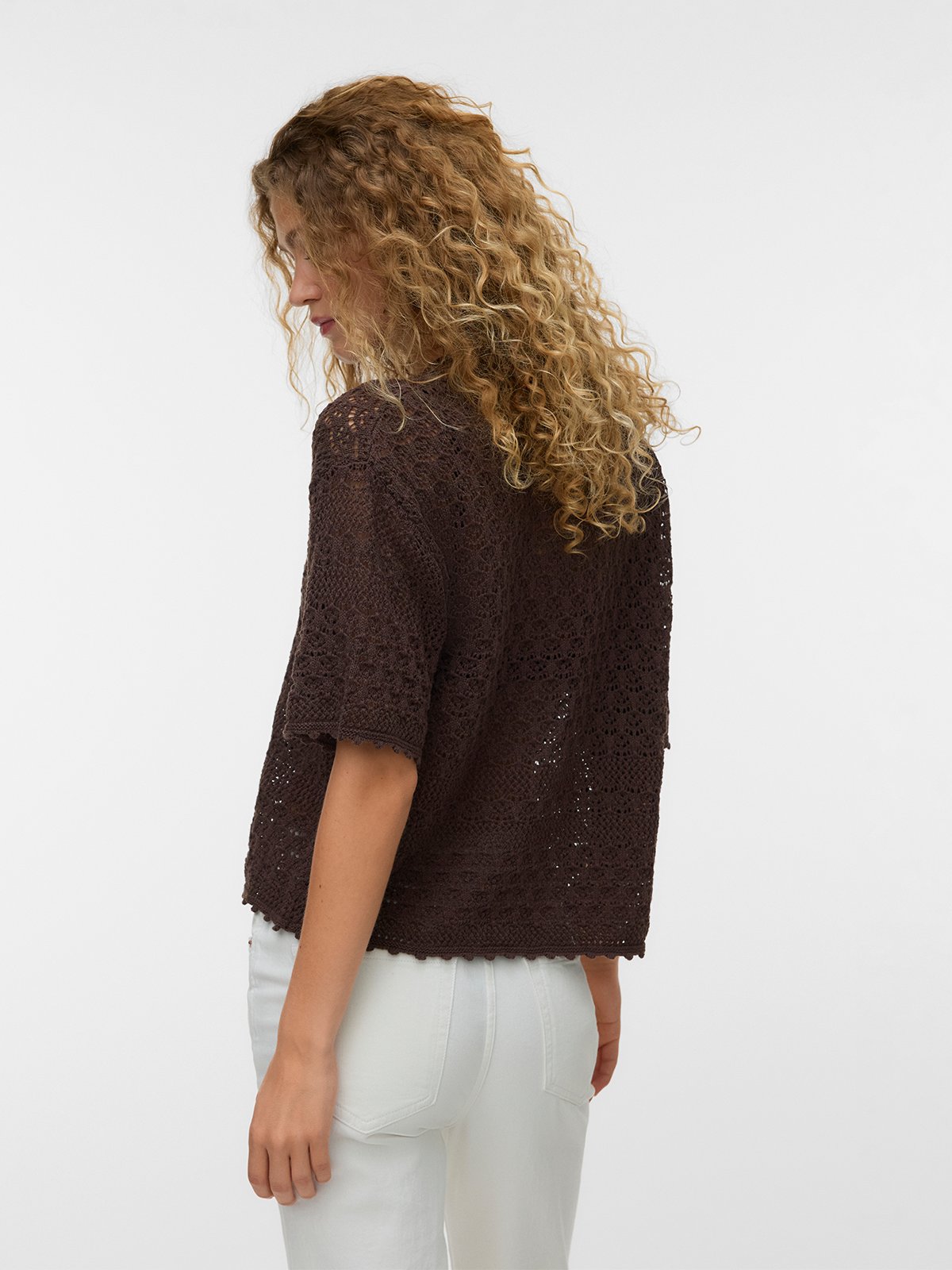 Vero Moda Manila 2/4 O-Neck Pullover Chocolate Martini