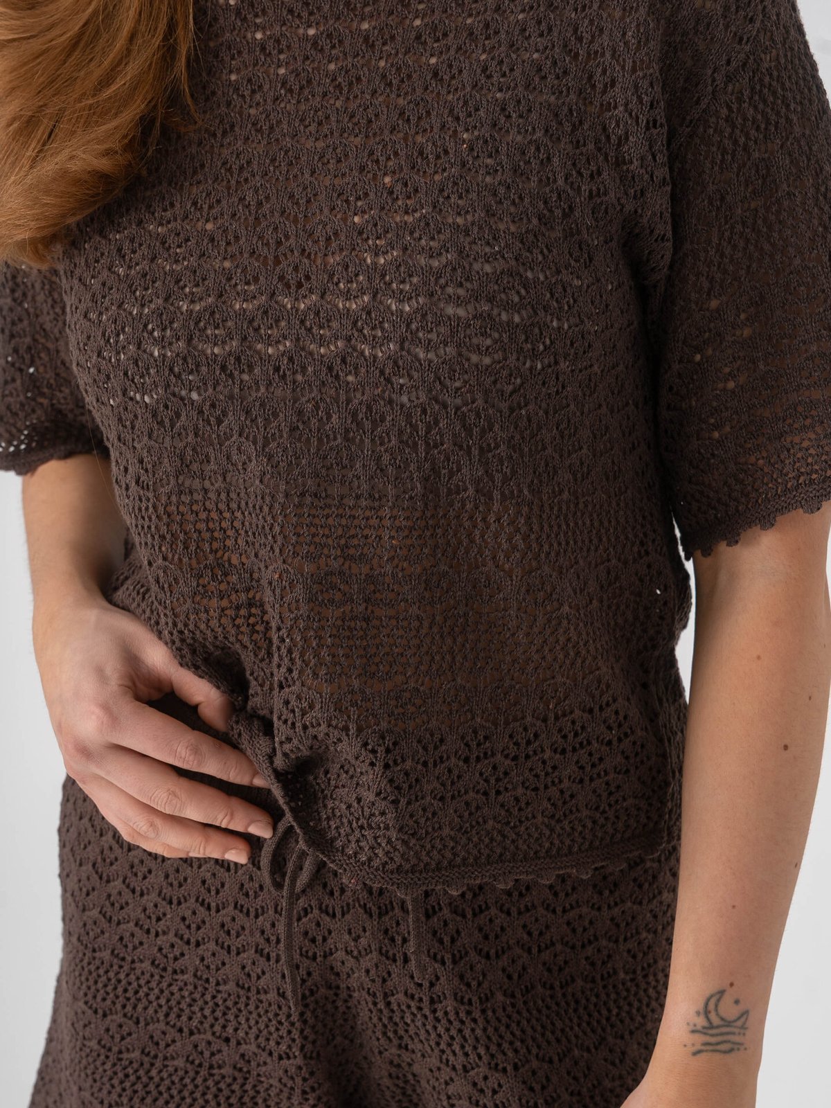 Vero Moda Manila 2/4 O-Neck Pullover Chocolate Martini