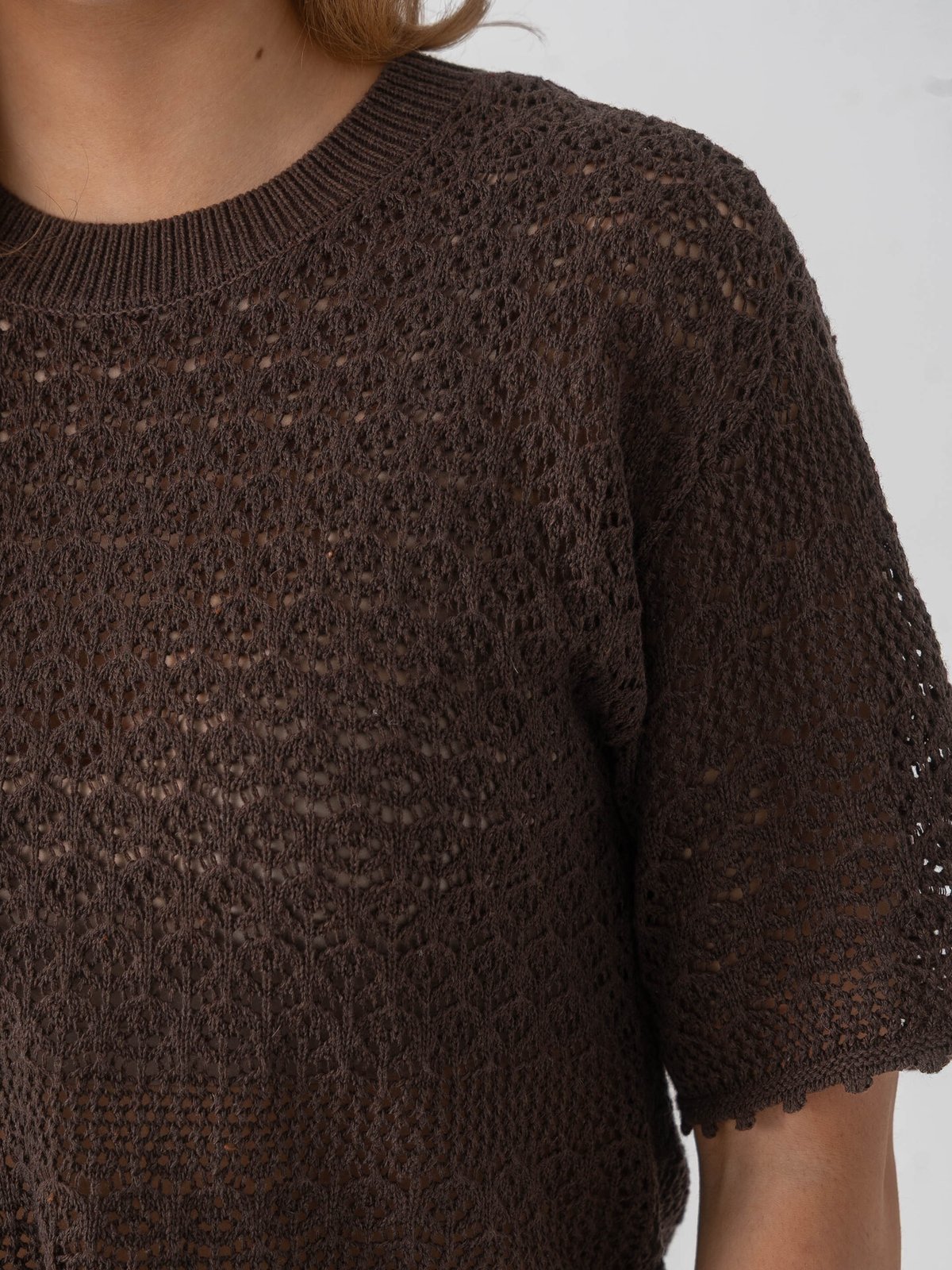 Vero Moda Manila 2/4 O-Neck Pullover Chocolate Martini