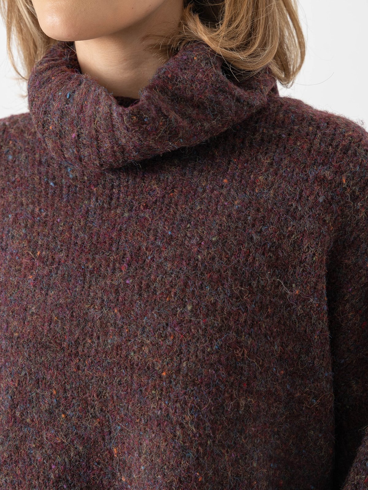 Vero Moda Ingrid Long Sleeve Roll Neck Pullover Winetasting