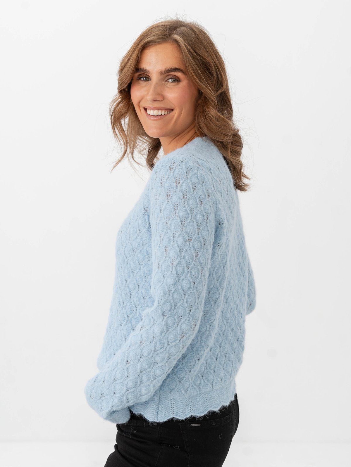 Vero Moda Aware Purdie Long Sleeve O-Neck Pullover Cashmere Blue