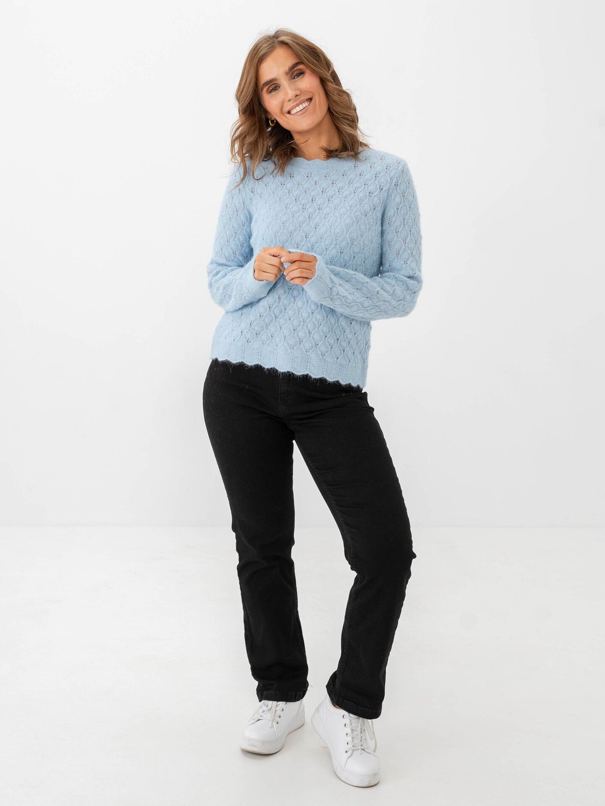 Vero Moda Aware Purdie Long Sleeve O-Neck Pullover Cashmere Blue