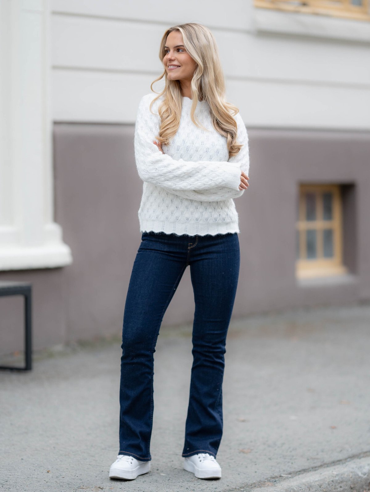 Vero Moda Aware Purdie Long Sleeve O-Neck Pullover Snow White