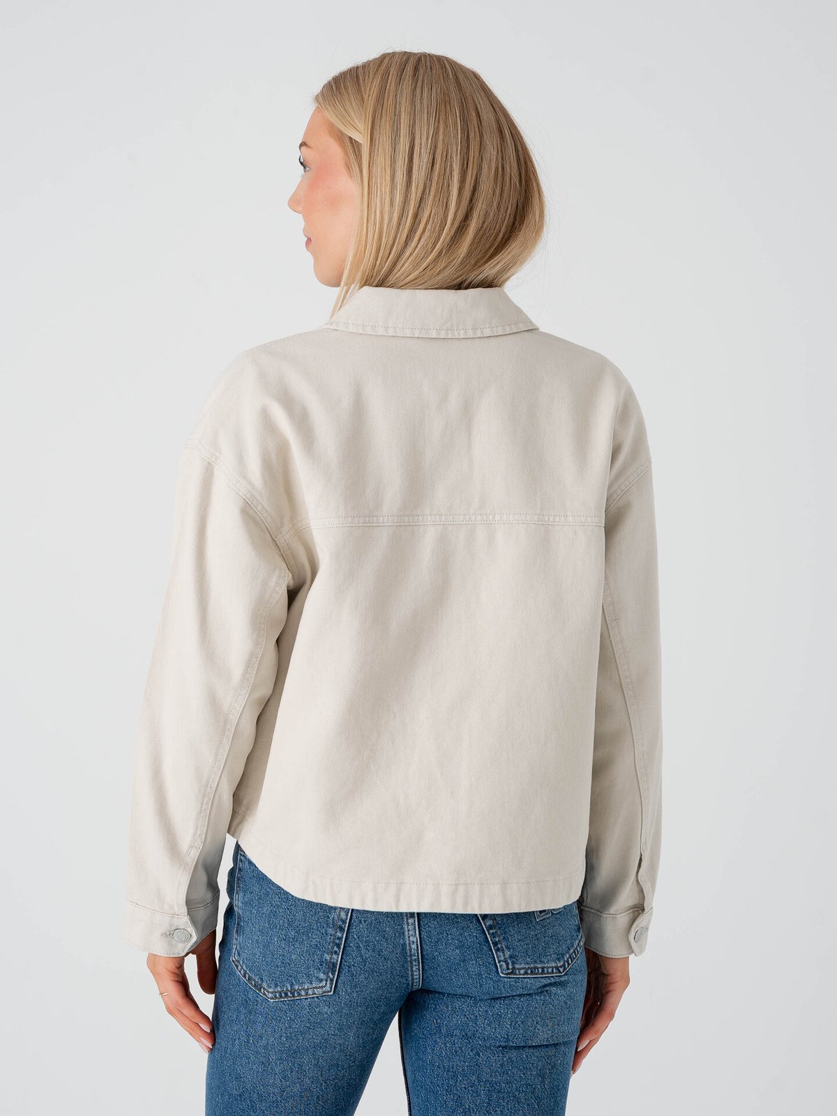Vero Moda Jamie Long Sleeve Denim Shacket Birch