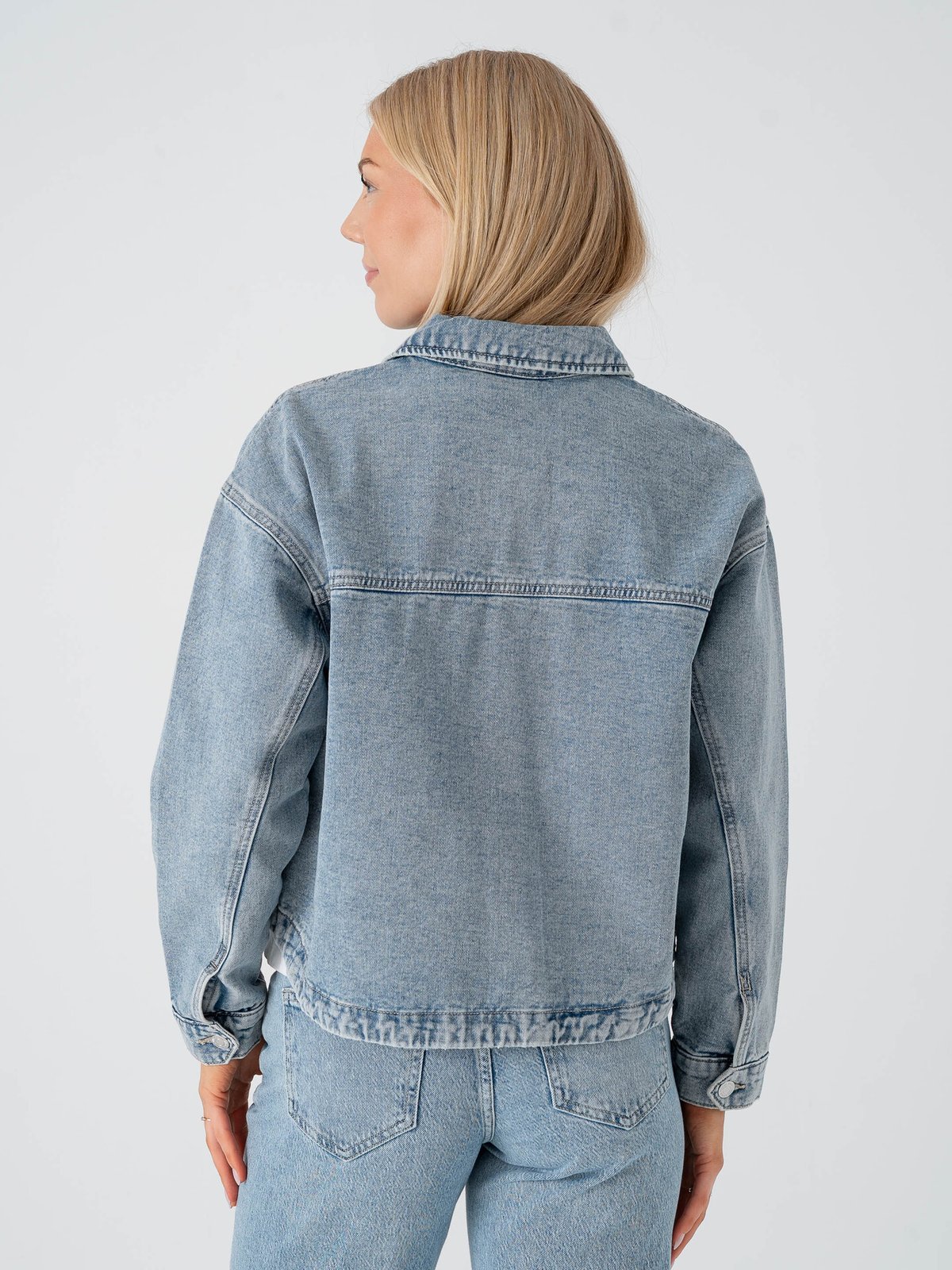 Vero Moda Jamie Long Sleeve Denim Shacket Light Blue Denim