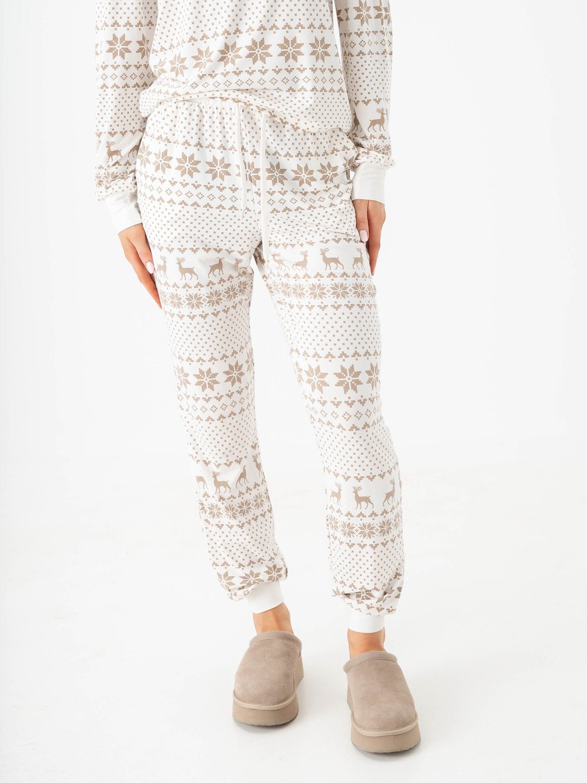 Vero Moda Chris NW Pants XMAS Cloud Dancer / Silver Mink xmas