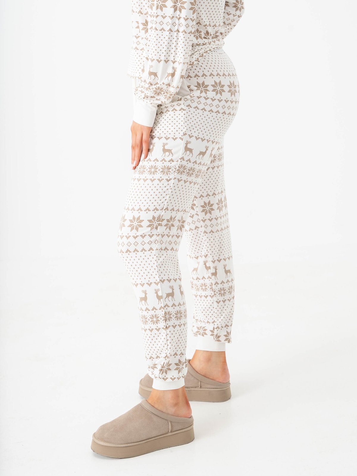 Vero Moda Chris NW Pants XMAS Cloud Dancer / Silver Mink xmas