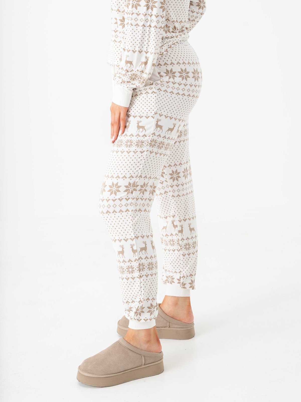 Vero Moda Chris NW Pants XMAS Cloud Dancer / Silver Mink xmas