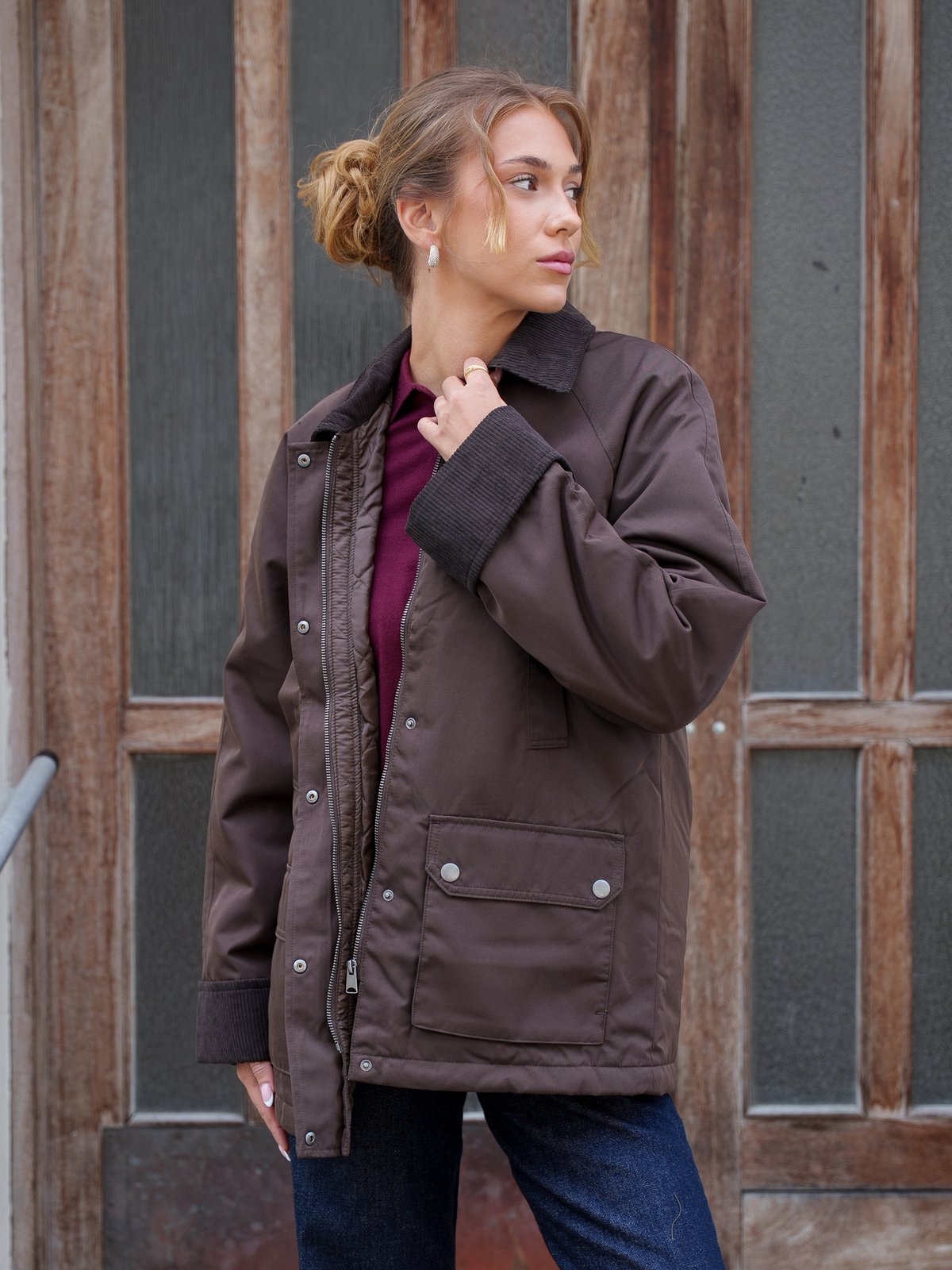 Vero Moda Wales Jacket Chocolate Brown CHOCOLATE TORTE COLLAR