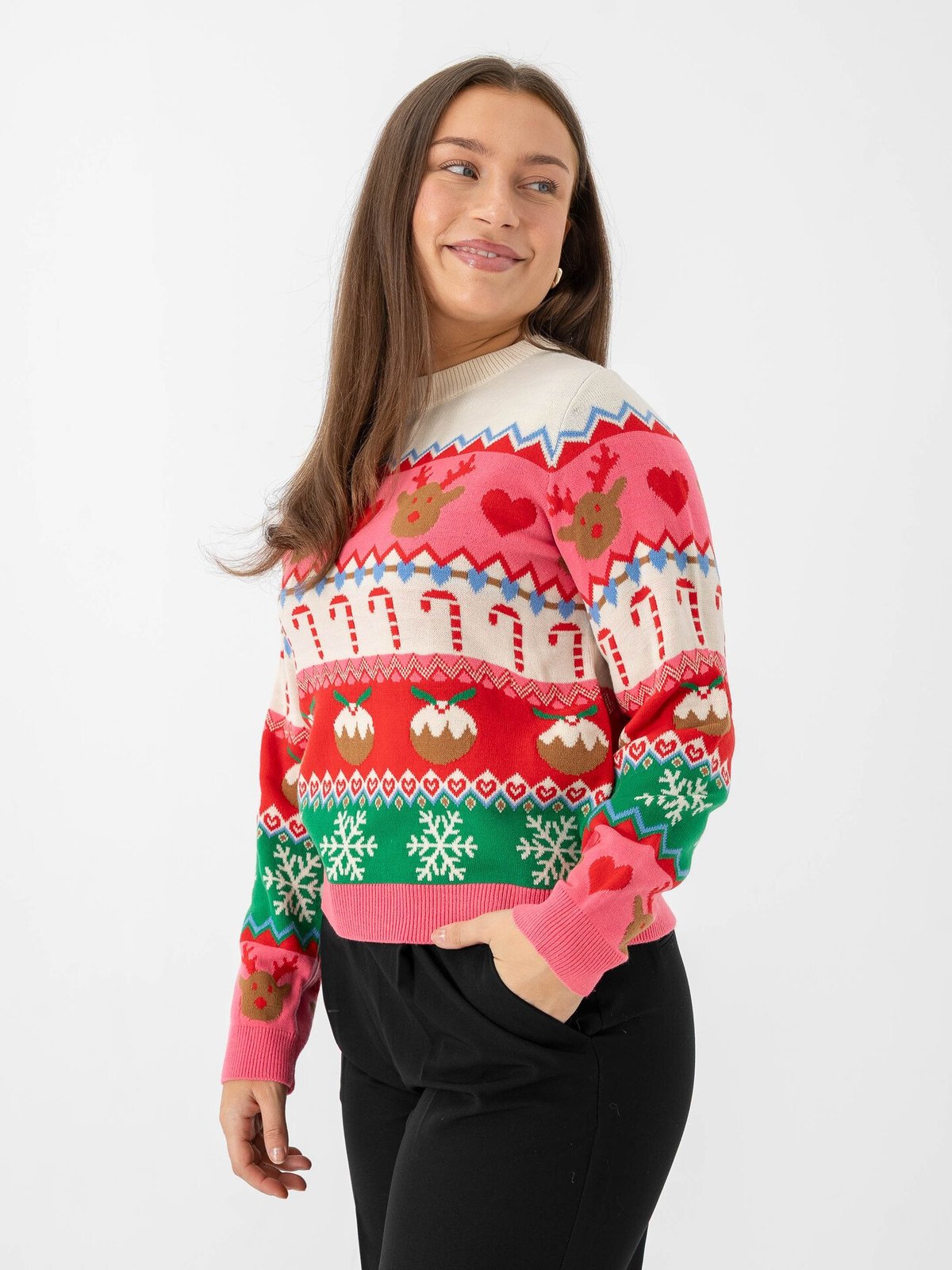 Vero Moda New Christmas Stuff Long Sleeve O-Neck XMAS Birch