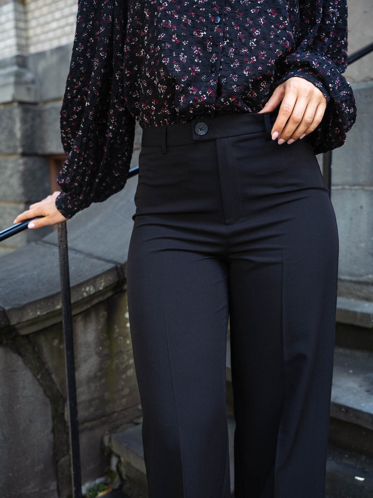 Vero Moda Texas Mid Waist Straight Pant Black