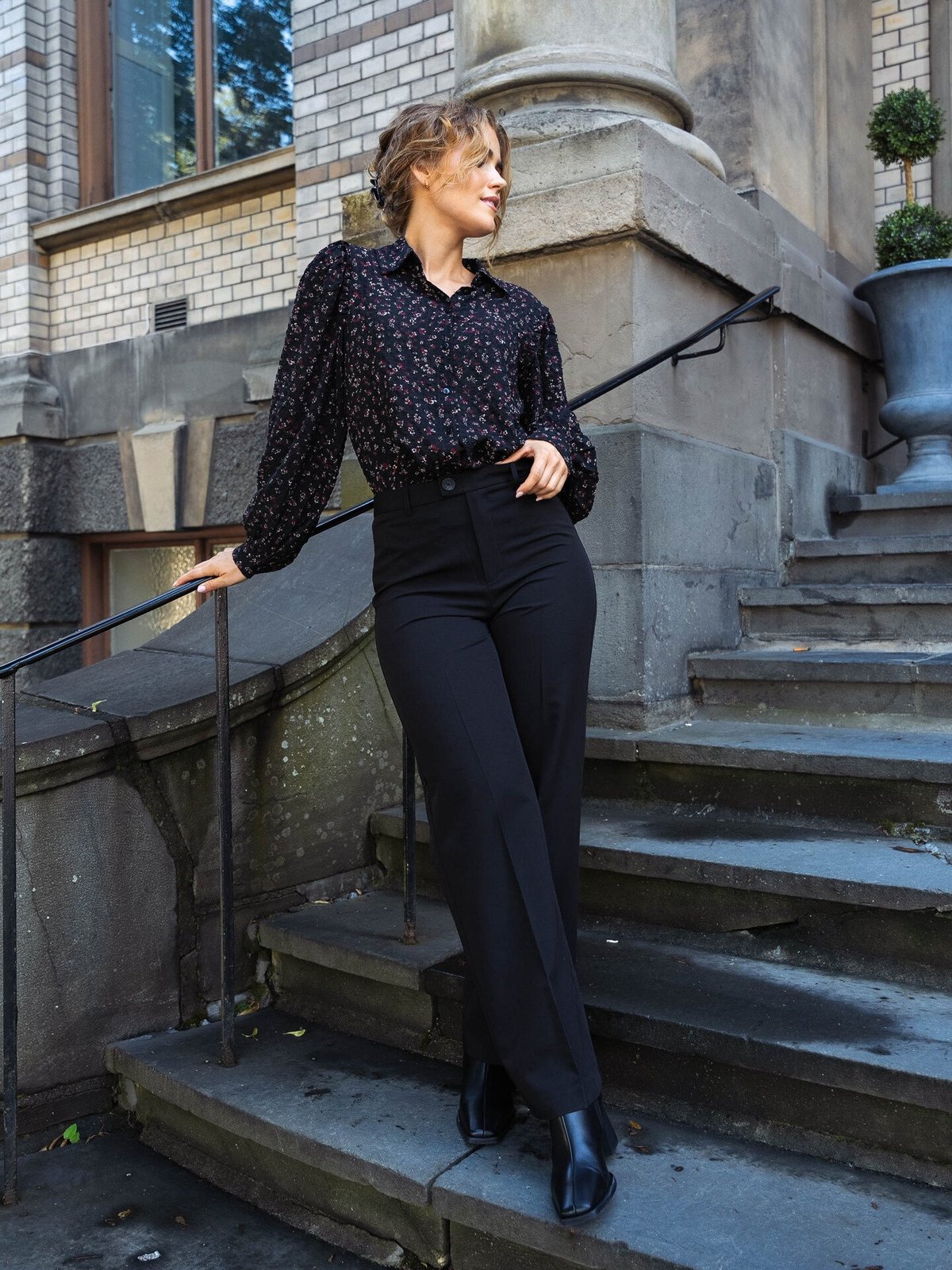 Vero Moda Texas Mid Waist Straight Pant Black