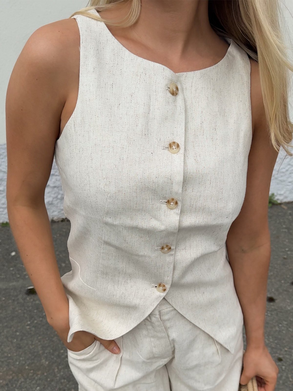 Vero Moda Florence SL Waistcoat Birch