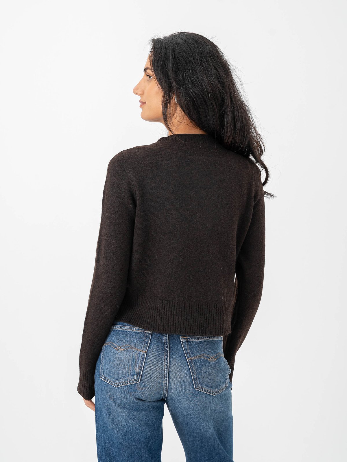 Vero Moda Macy Long Sleeve O-Neck Cardigan Chocolate Torte W. Melange