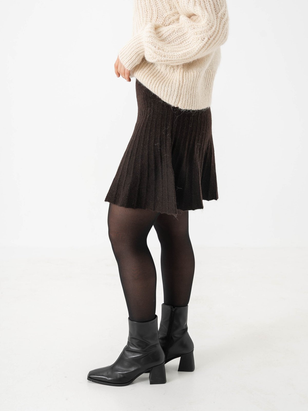 Vero Moda Macy Skater Skirt Chocolate Torte