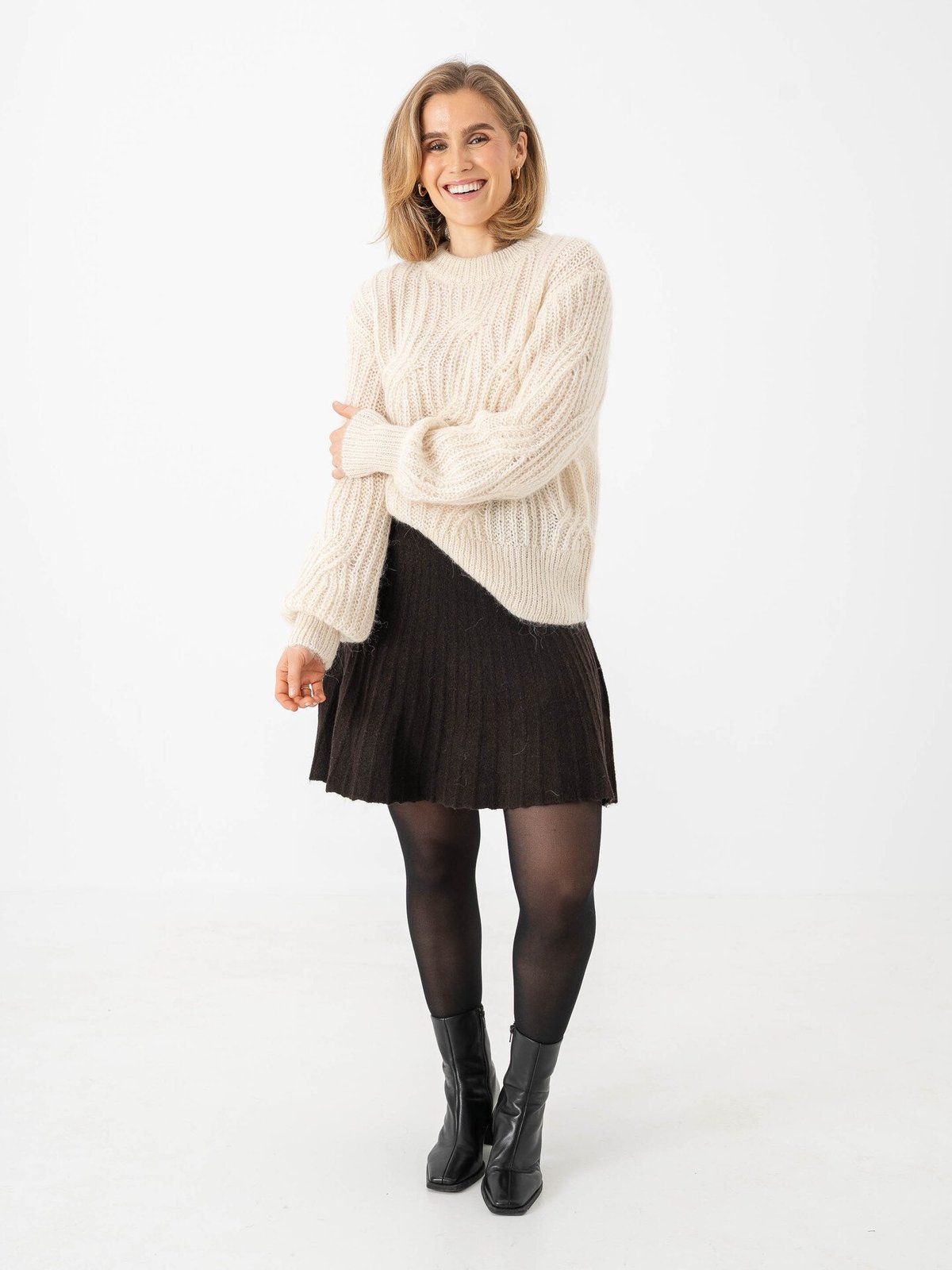 Vero Moda Macy Skater Skirt Chocolate Torte