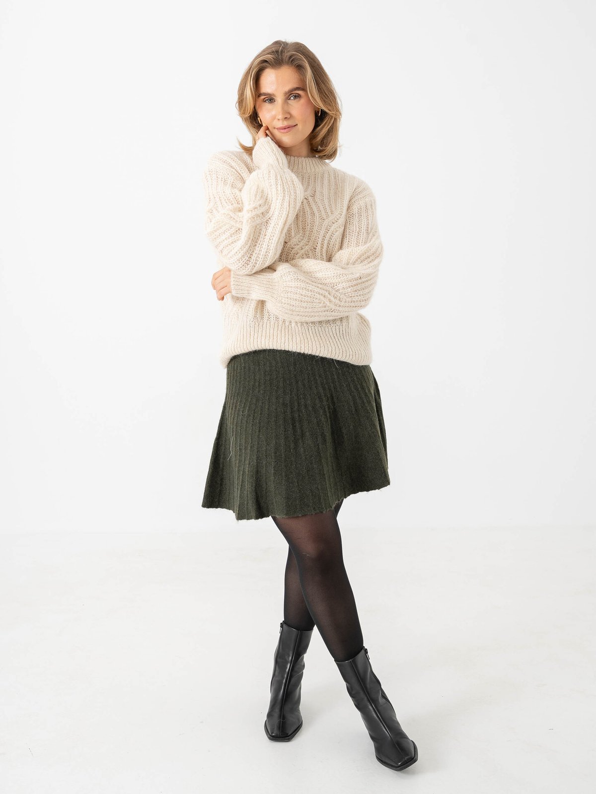 Vero Moda Macy Skater Skirt Grape Leaf