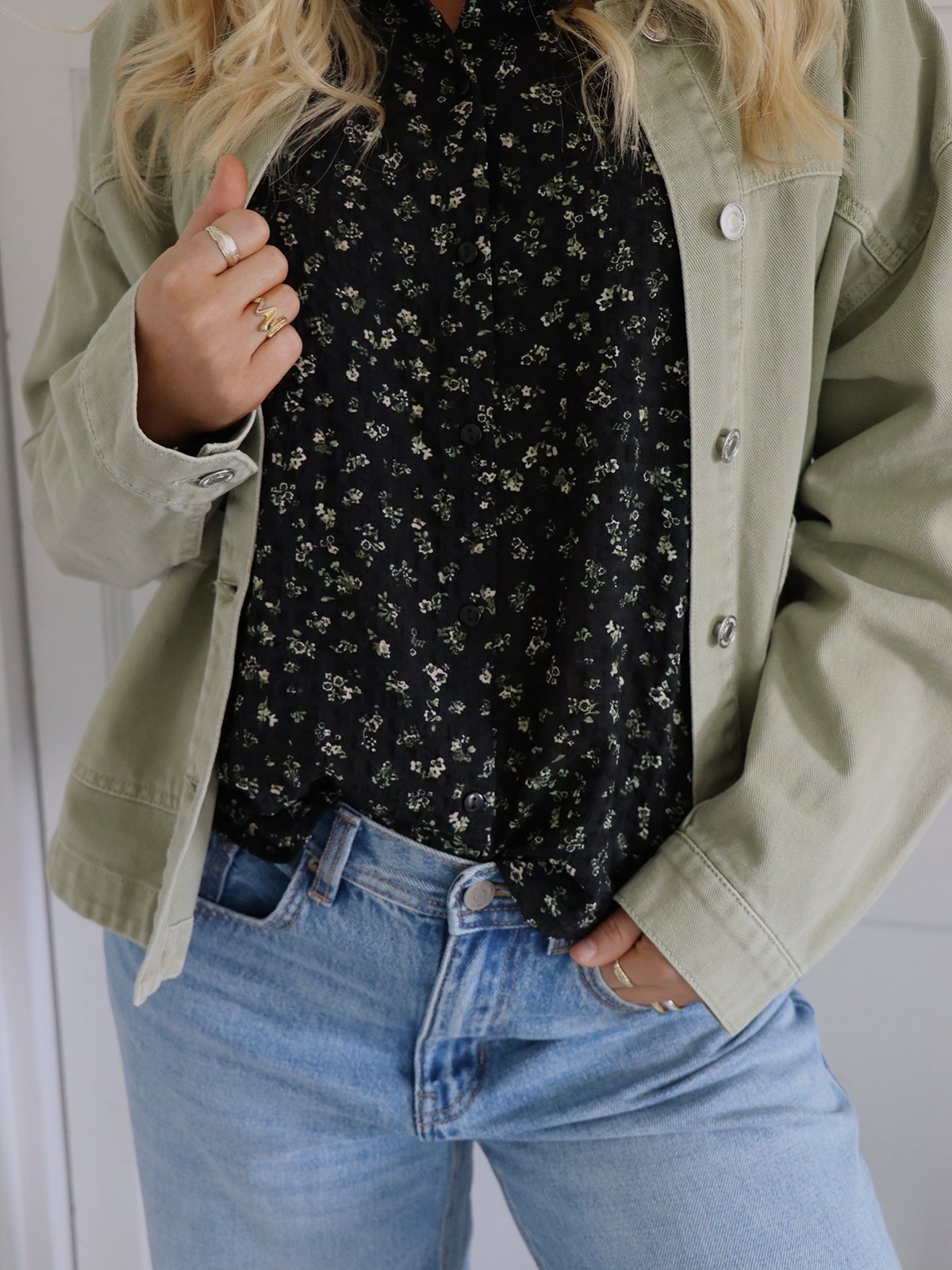 Vero Moda Aware Noelle Long Sleeve Shirt Black BASIL