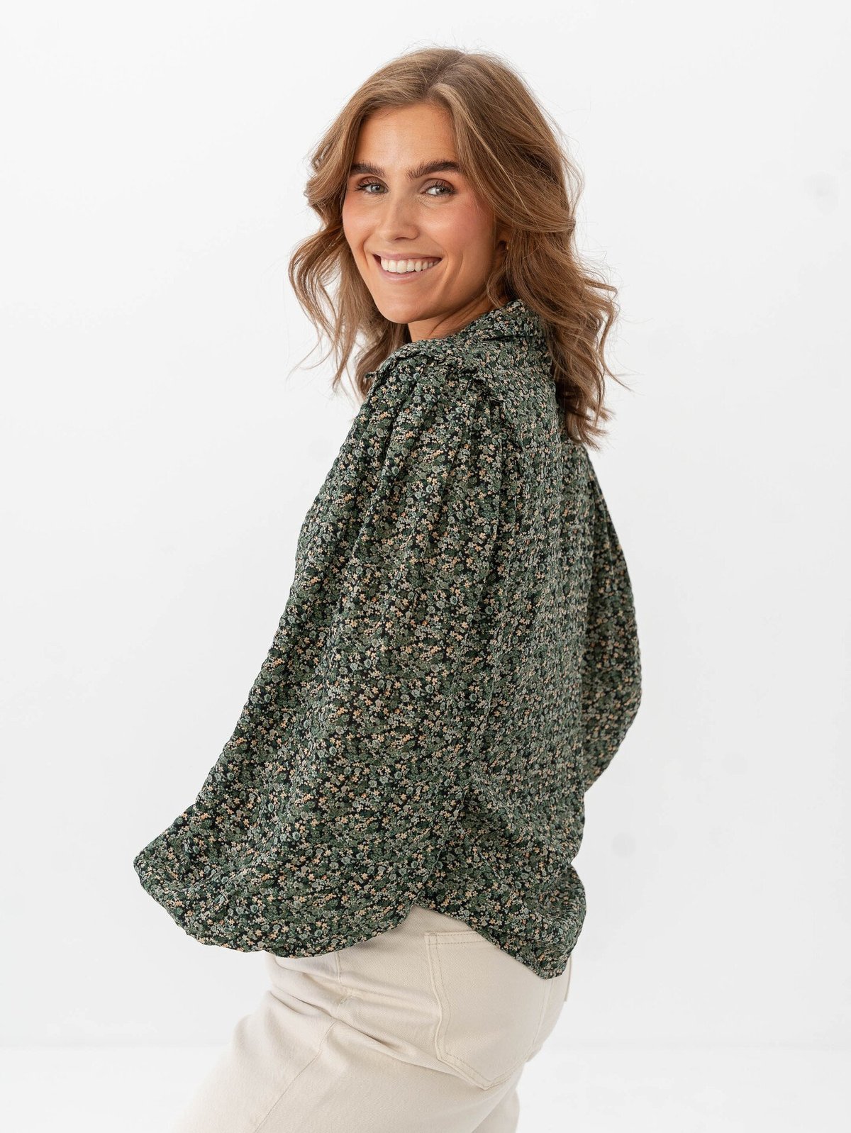 Vero Moda Aware Noelle Long Sleeve Shirt Black Leona Olivine