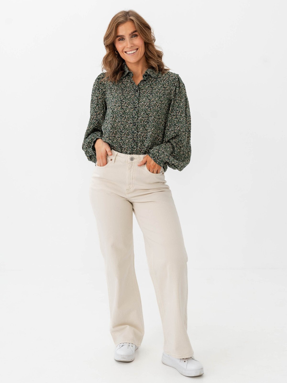 Vero Moda Aware Noelle Long Sleeve Shirt Black Leona Olivine