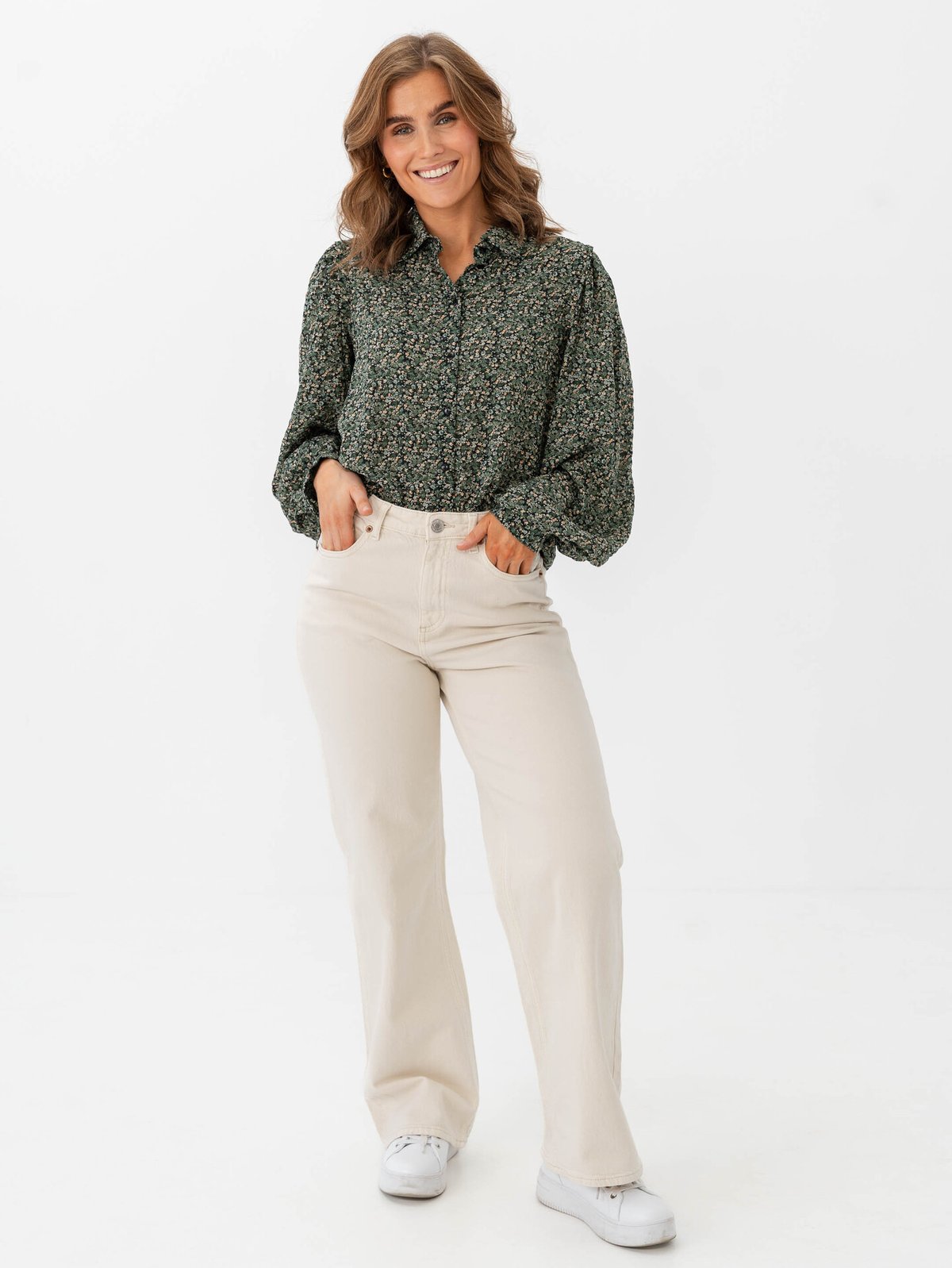 Vero Moda Aware Noelle Long Sleeve Shirt Black Leona Olivine