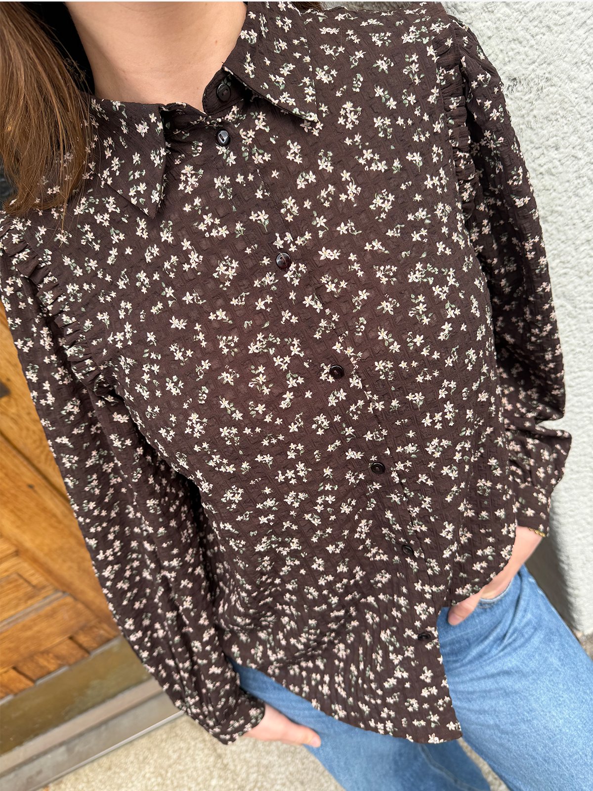 Vero Moda Aware Noelle Long Sleeve Shirt Chocolate Torte Parfait Pink