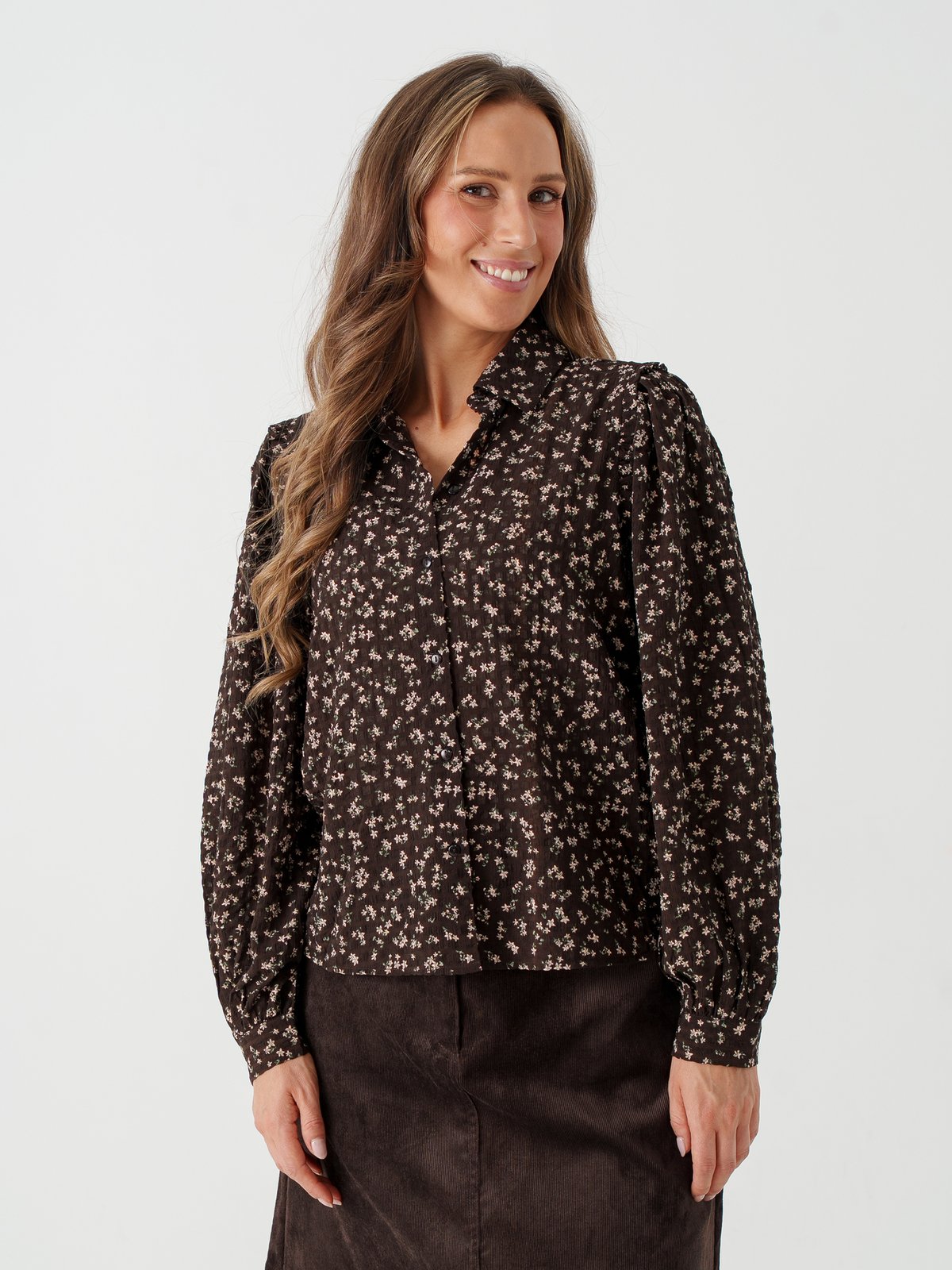Vero Moda Aware Noelle Long Sleeve Shirt Chocolate Torte Parfait Pink