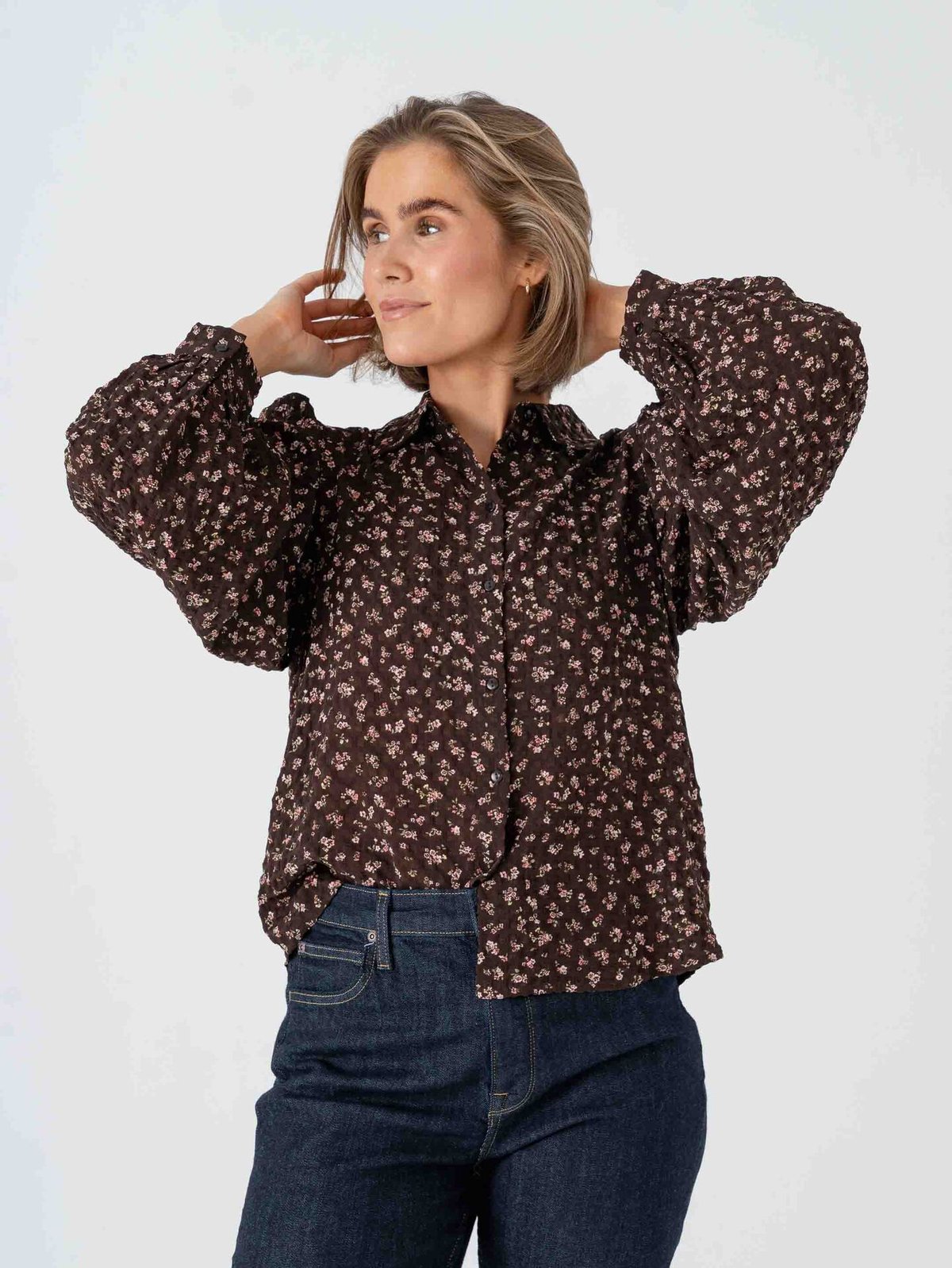 Vero Moda Aware Noelle Long Sleeve Shirt Chocolate Torte Rose Elegance